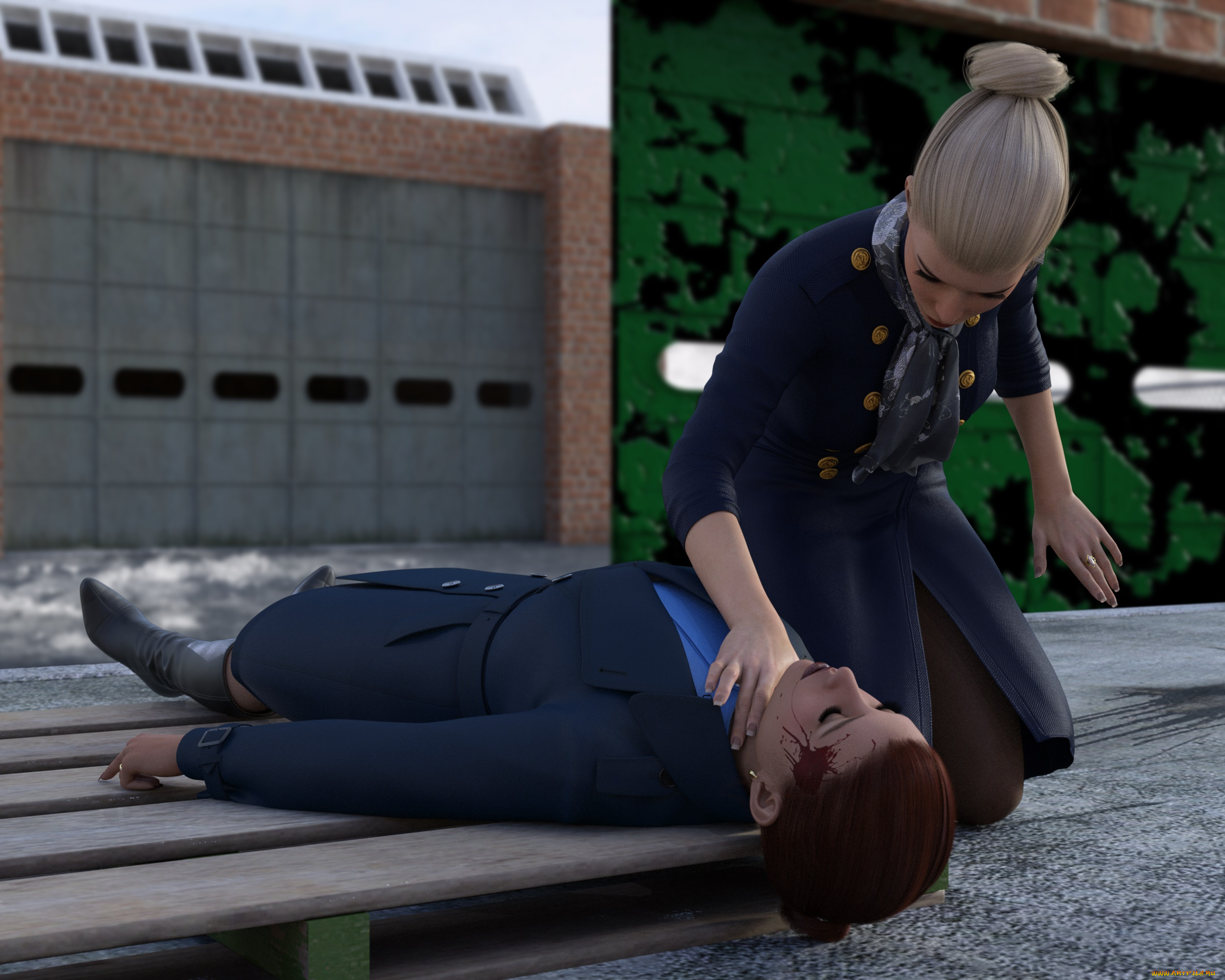 she, wolf, 3д, графика, фантазия, , fantasy, фон, взгляд, девушка