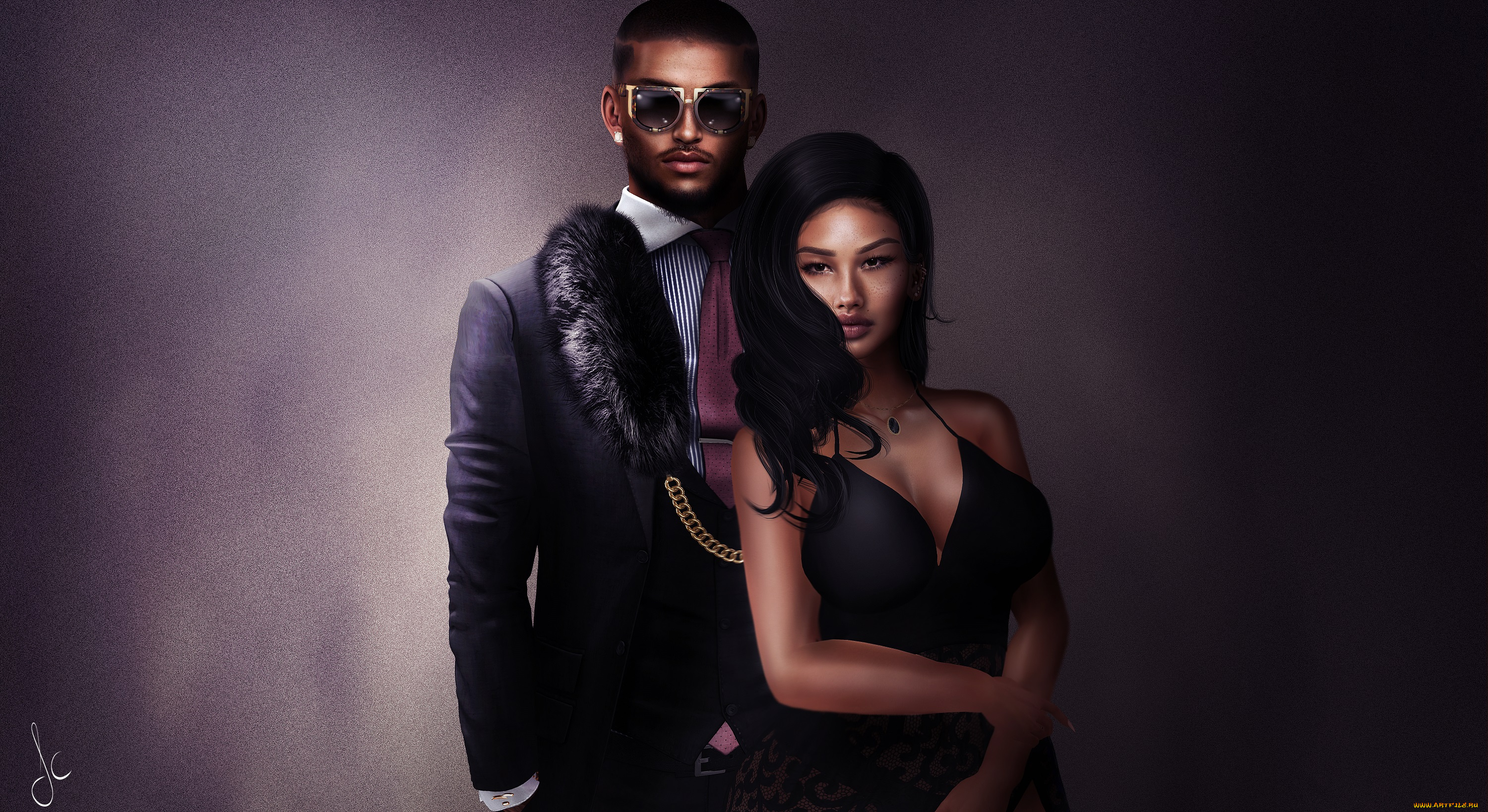 3д, графика, люди, , people, пара, фон, девушкa, парень