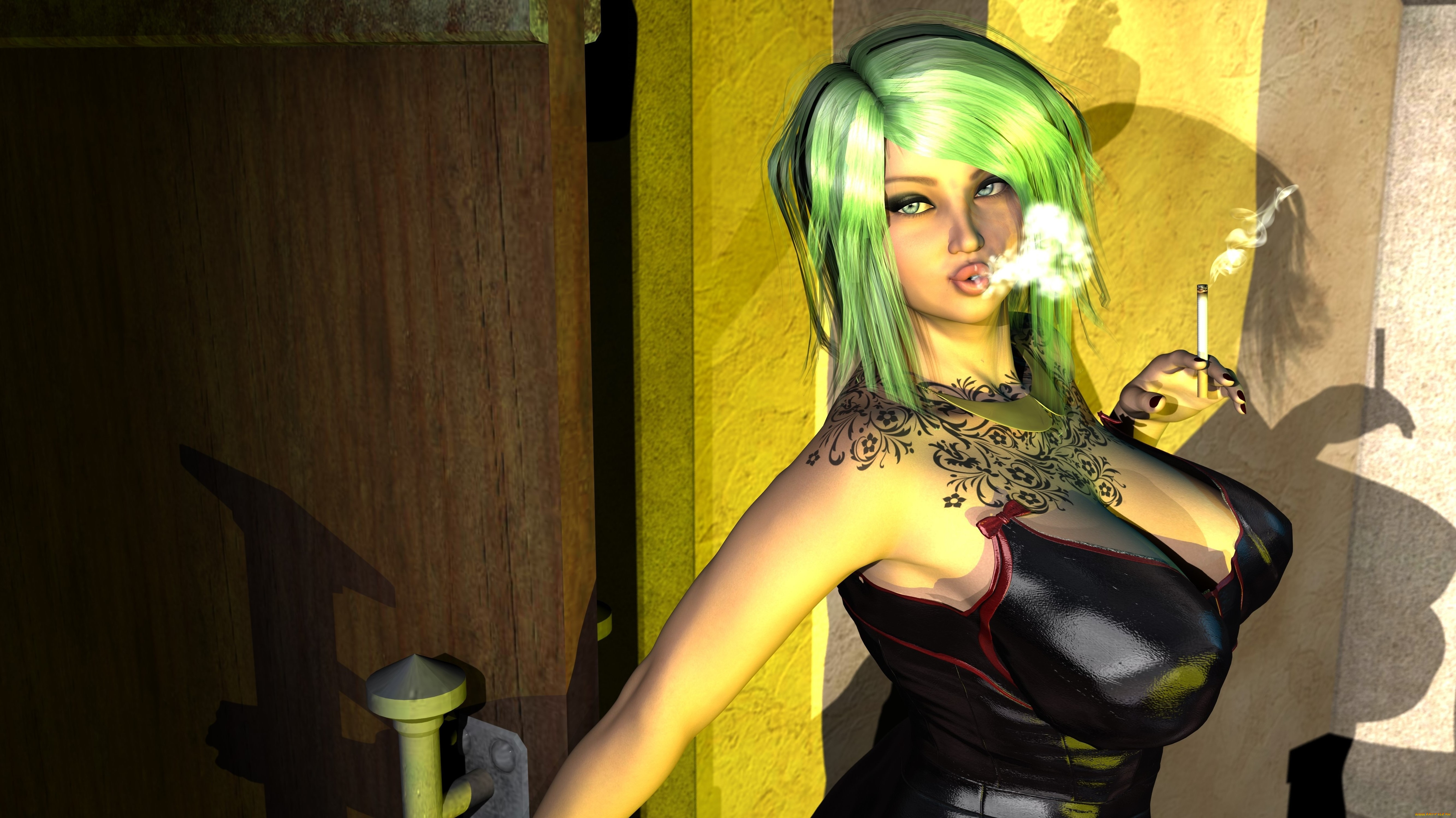 3д, графика, люди, , people, фон, взгляд, девушка