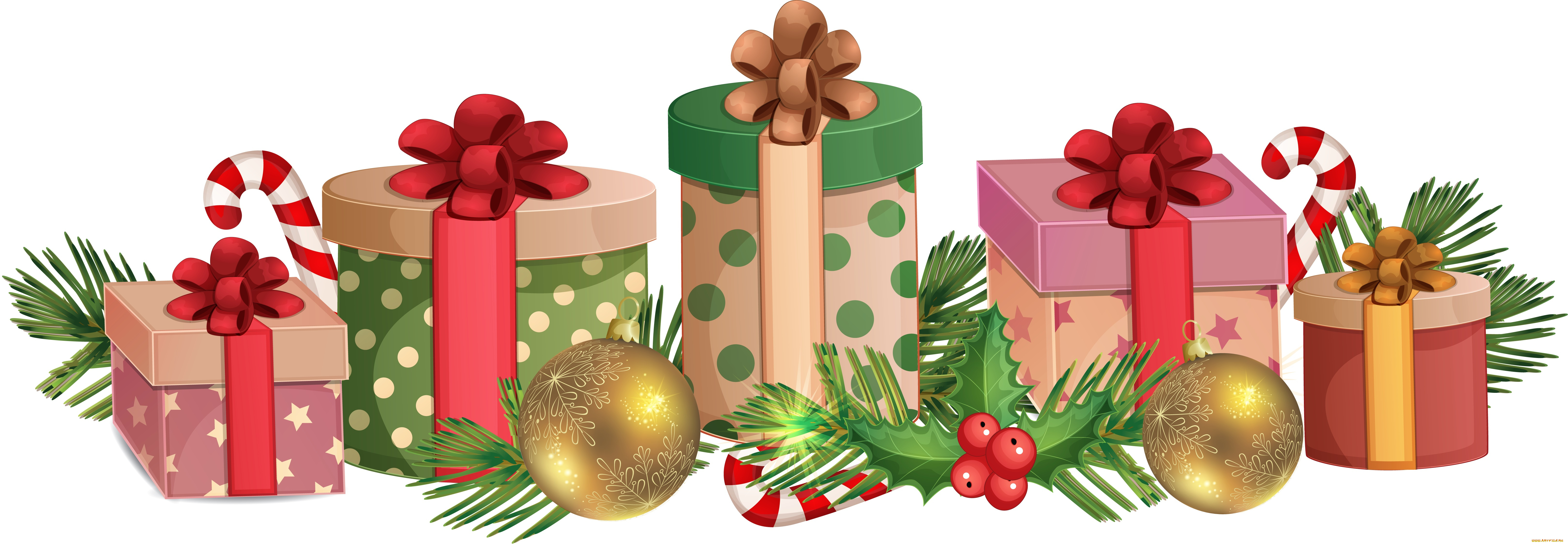 праздничные, векторная, графика, , новый, год, подарки