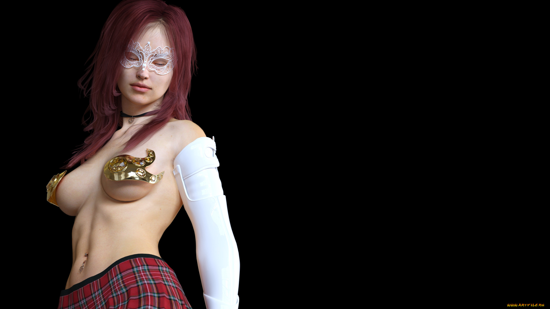 3д, графика, фантазия, , fantasy, девушка, взгляд, фон