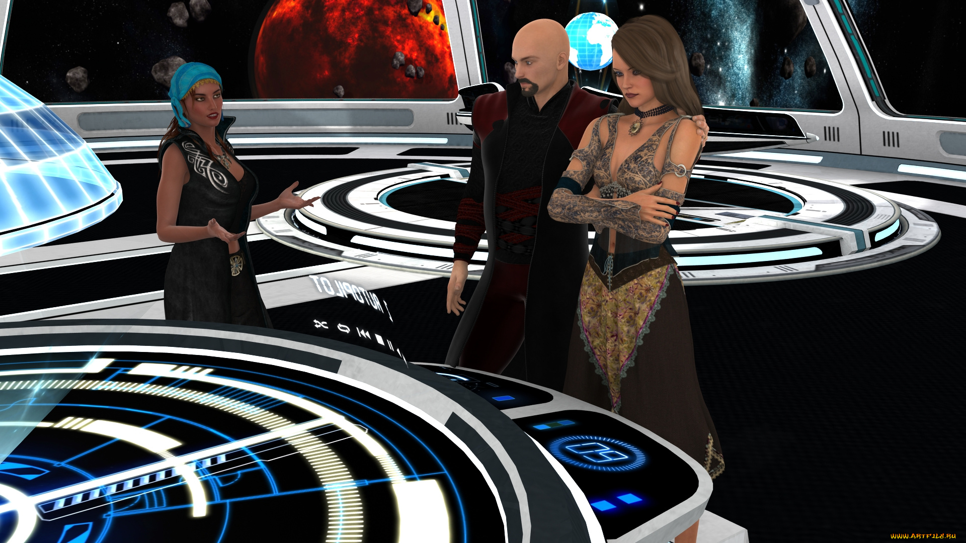 3д, графика, фантазия, , fantasy, девушка, взгляд, фон