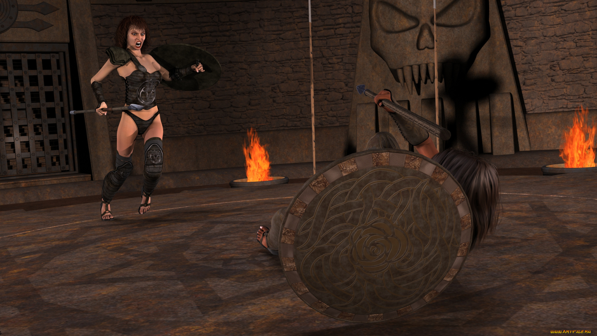 3д, графика, фантазия, , fantasy, фон, девушка, взгляд