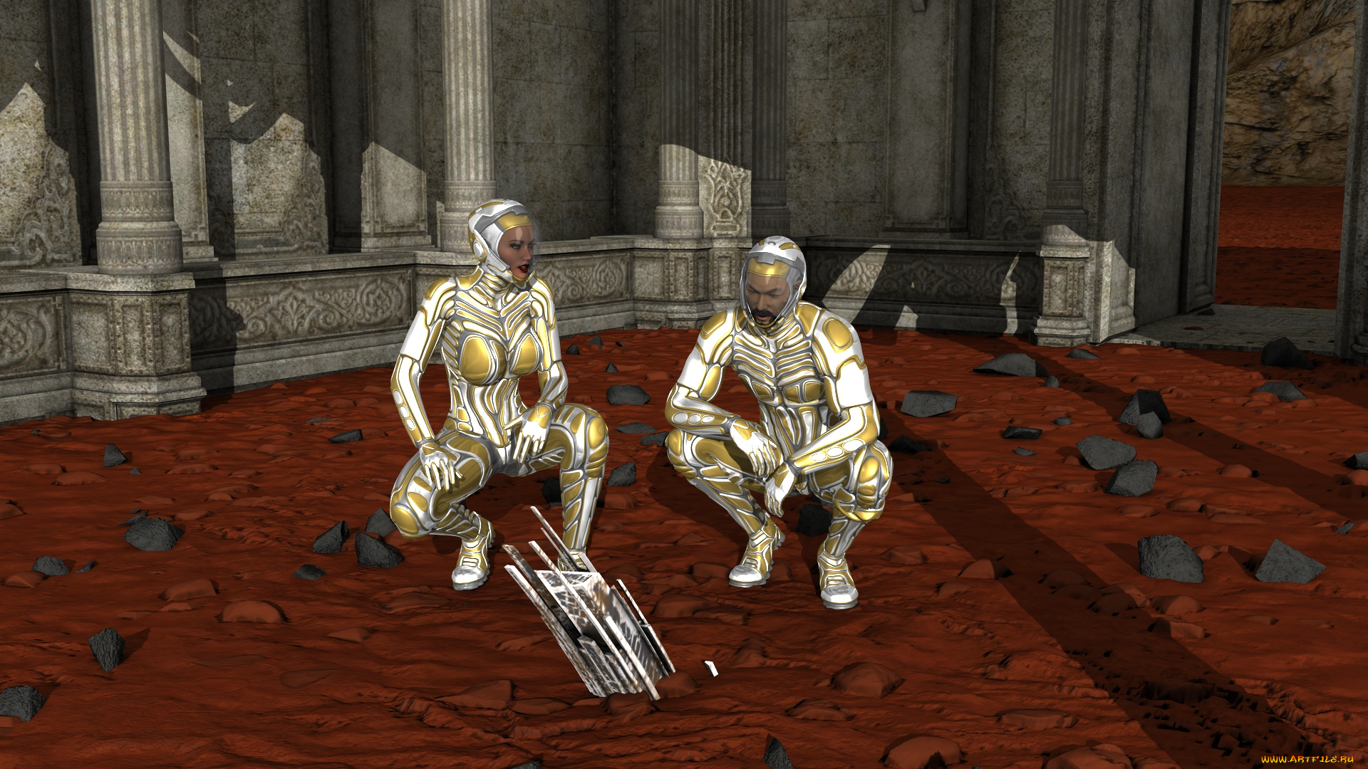 3д, графика, фантазия, , fantasy, фон, взгляд, девушка