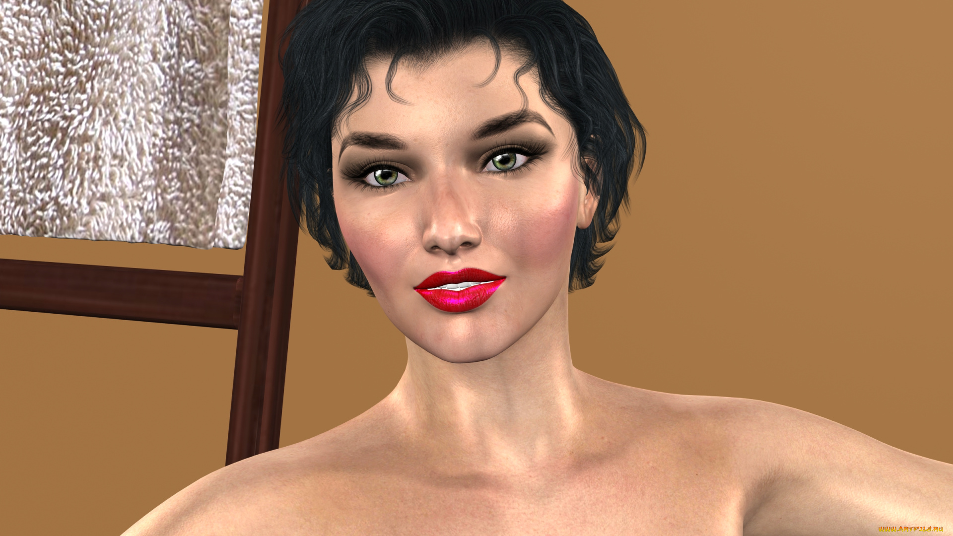 3д, графика, портрет, , portraits, фон, девушка, взгляд