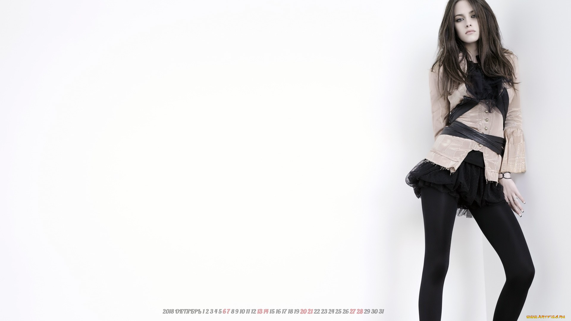 календари, девушки, взгляд