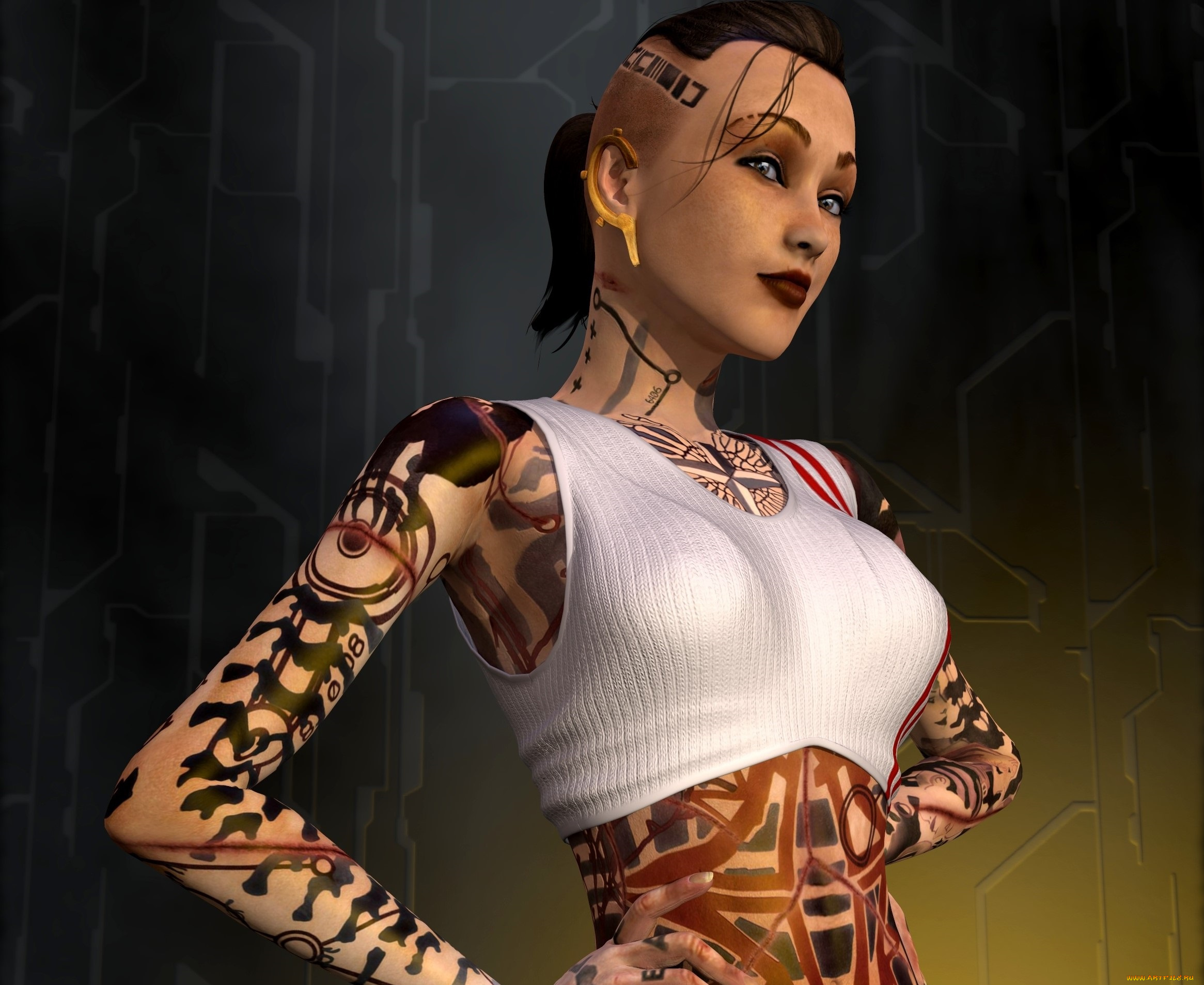 3д, графика, люди, , people, фон, взгляд, девушка