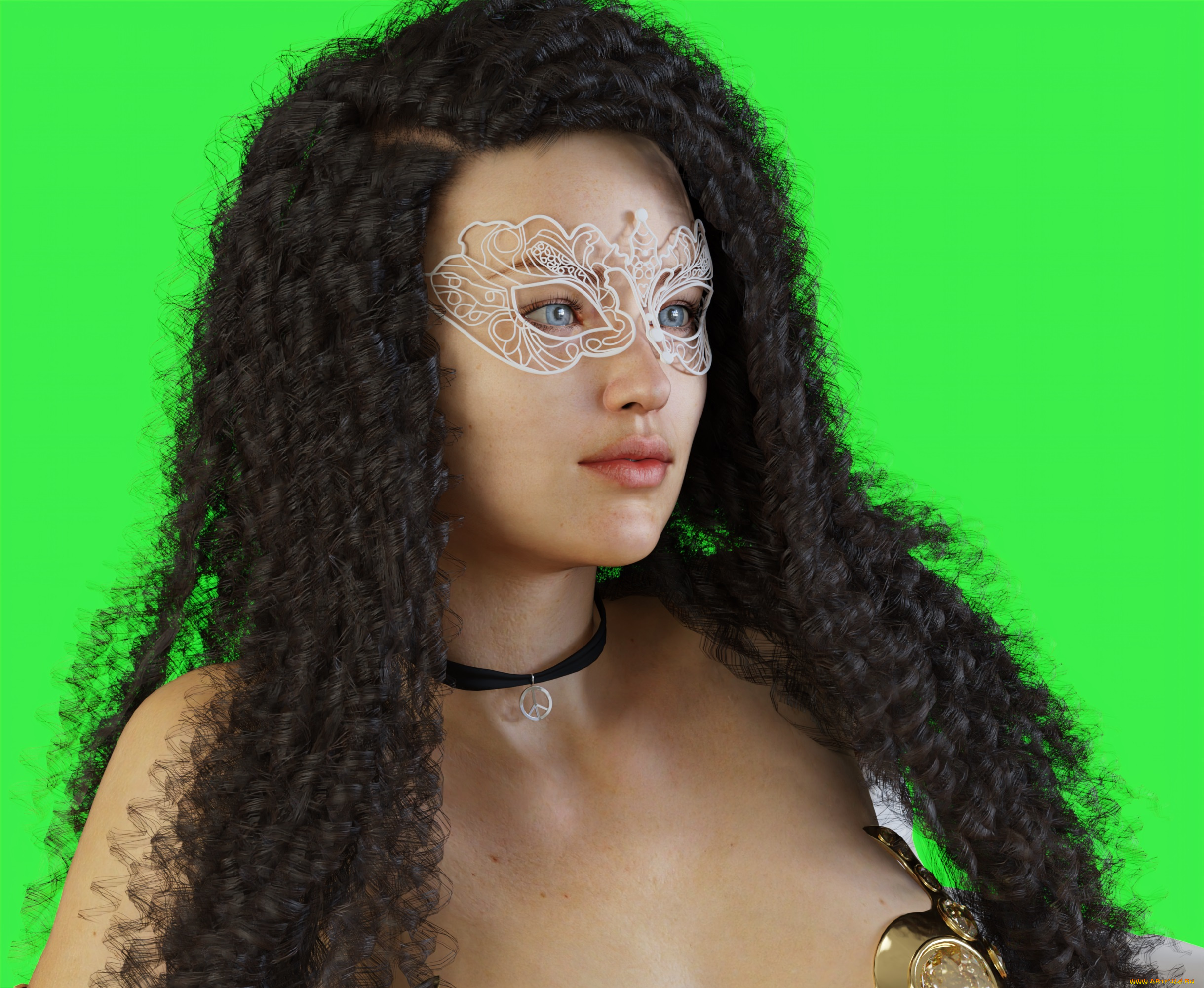 3д, графика, портрет, , portraits, фон, взгляд, девушка