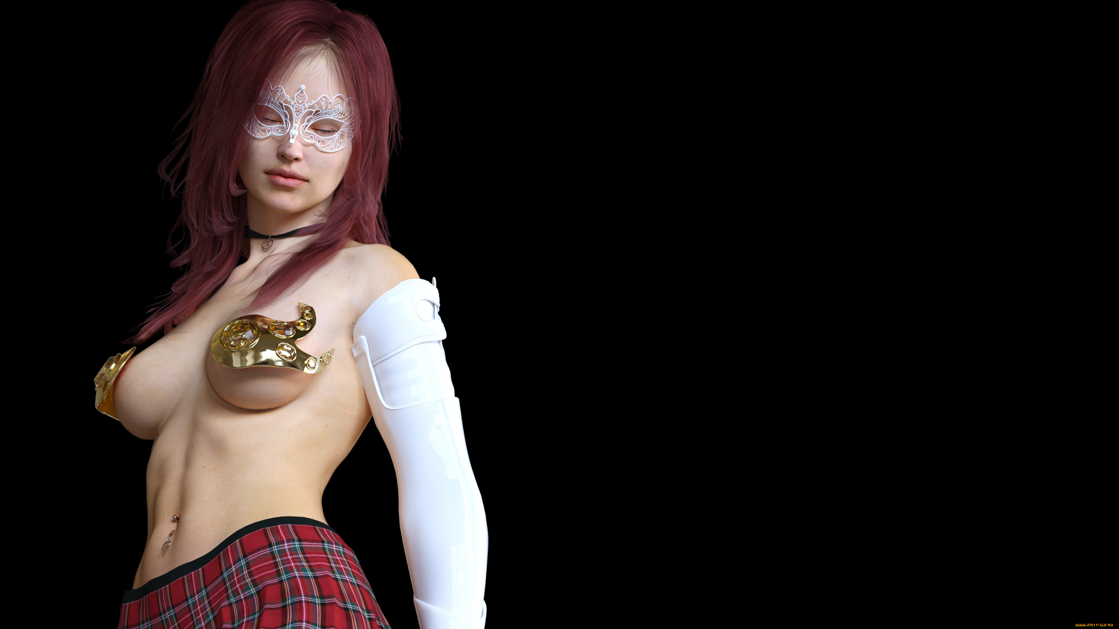 3д, графика, фантазия, , fantasy, девушка, взгляд, фон