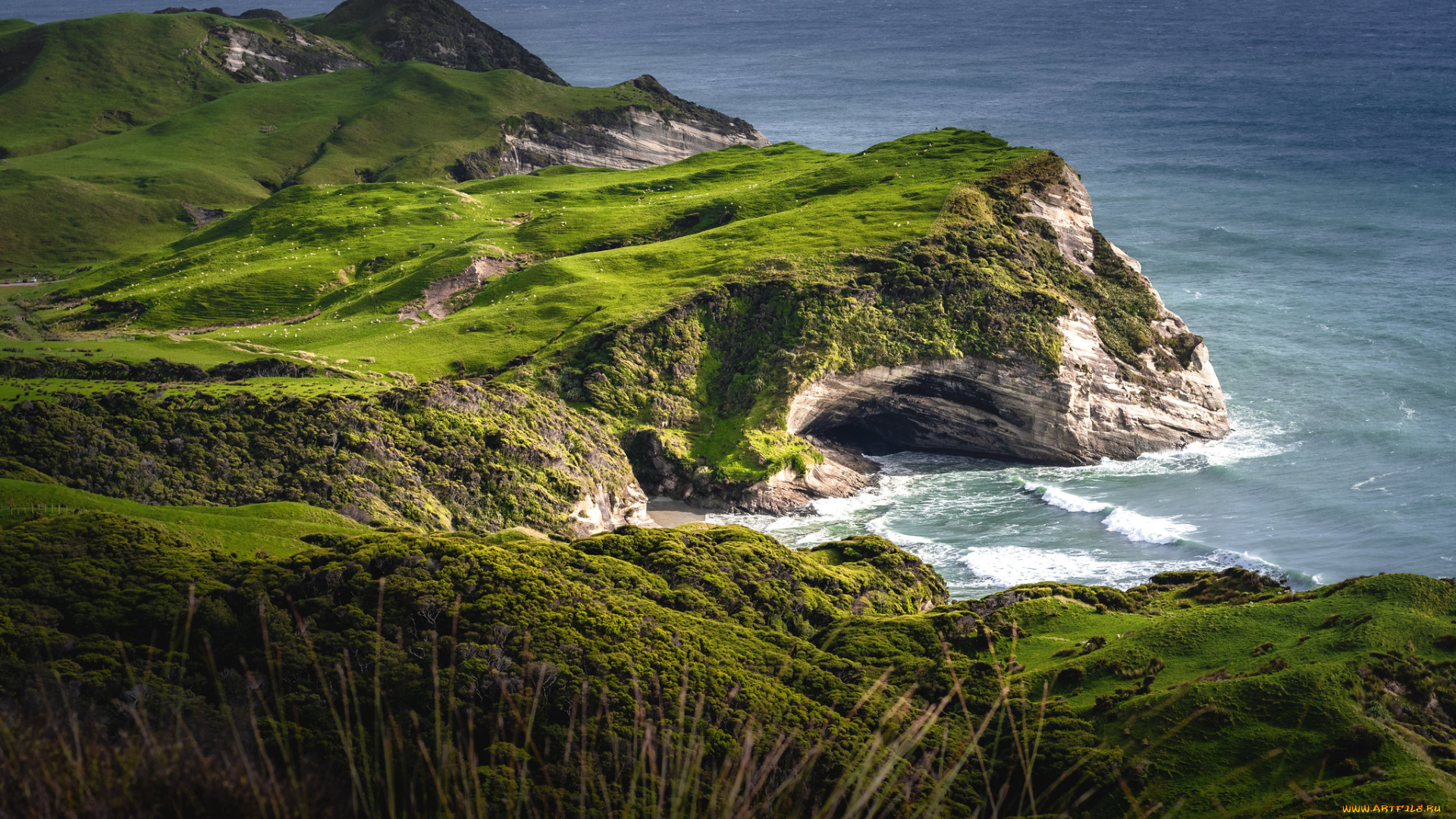 природа, побережье, простор