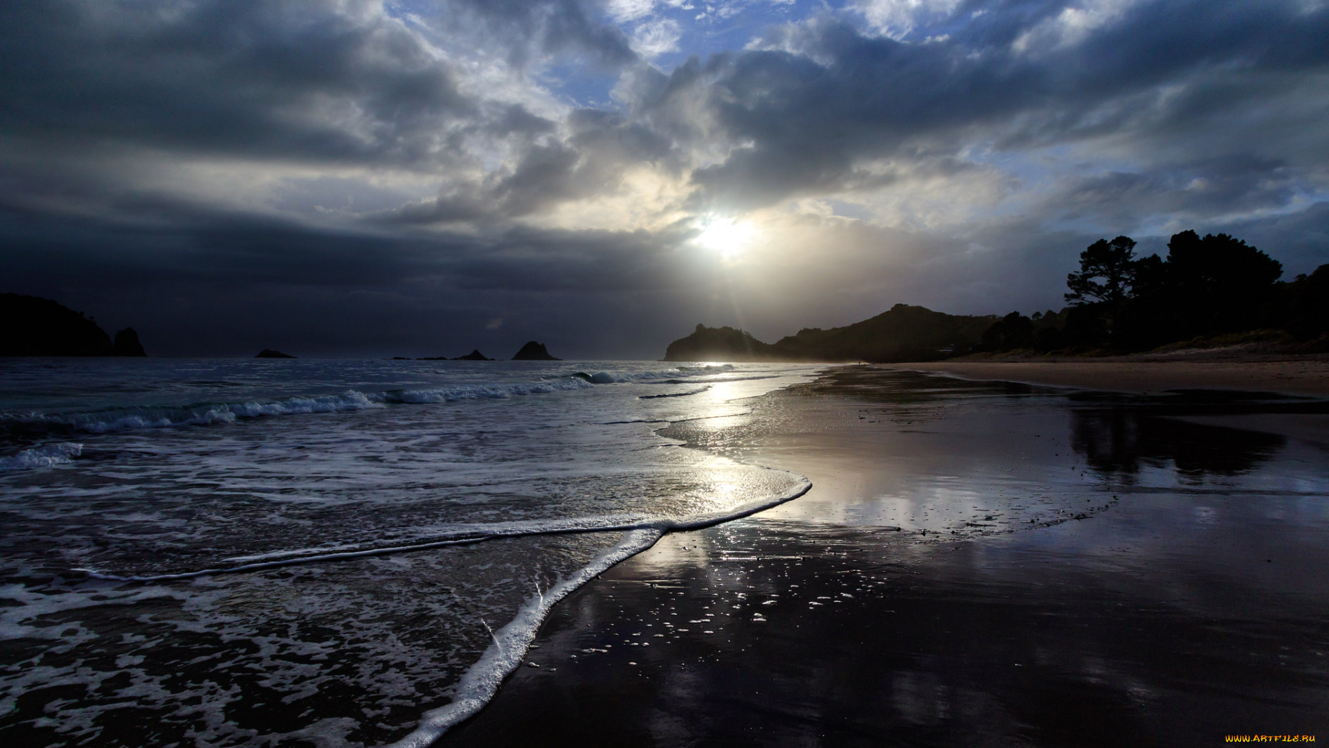 природа, побережье, простор