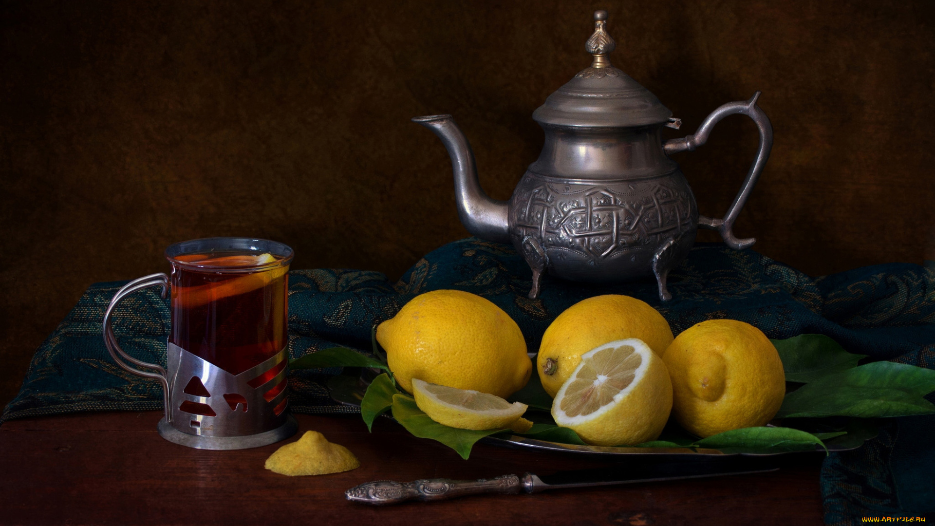 еда, цитрусы, лимон