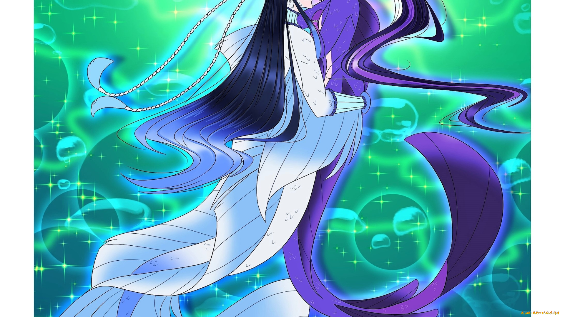 аниме, mo, dao, zu, shi, цзян, чэн, лань, сичень, поцелуй, русалки