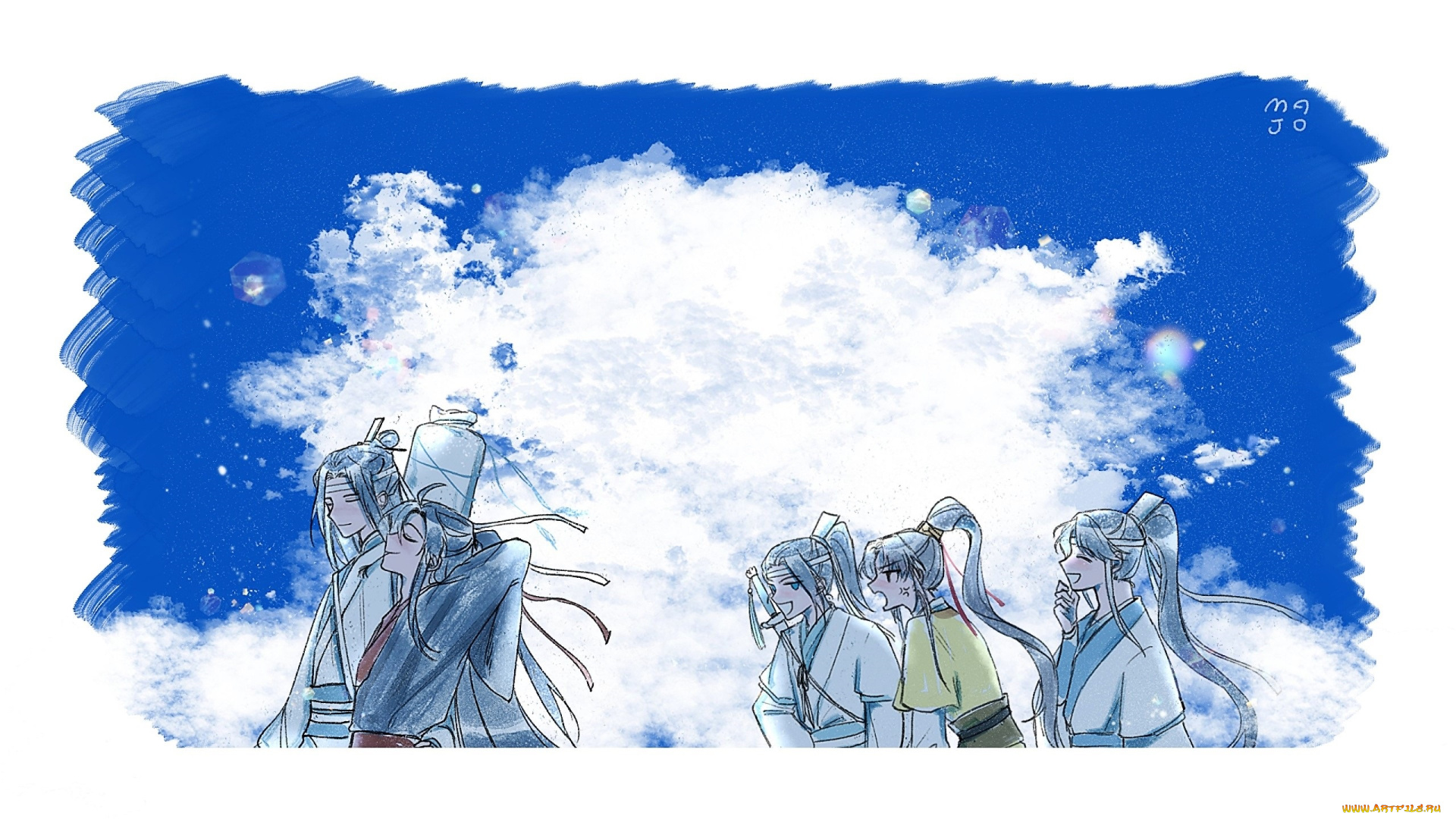 аниме, mo, dao, zu, shi, вэй, усянь, лань, ванцзы, дети