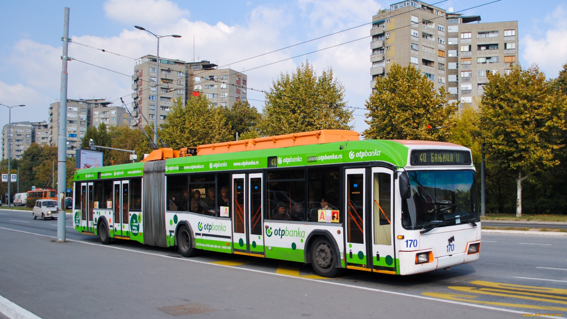 троллейбус, техника, троллейбусы, город, белград