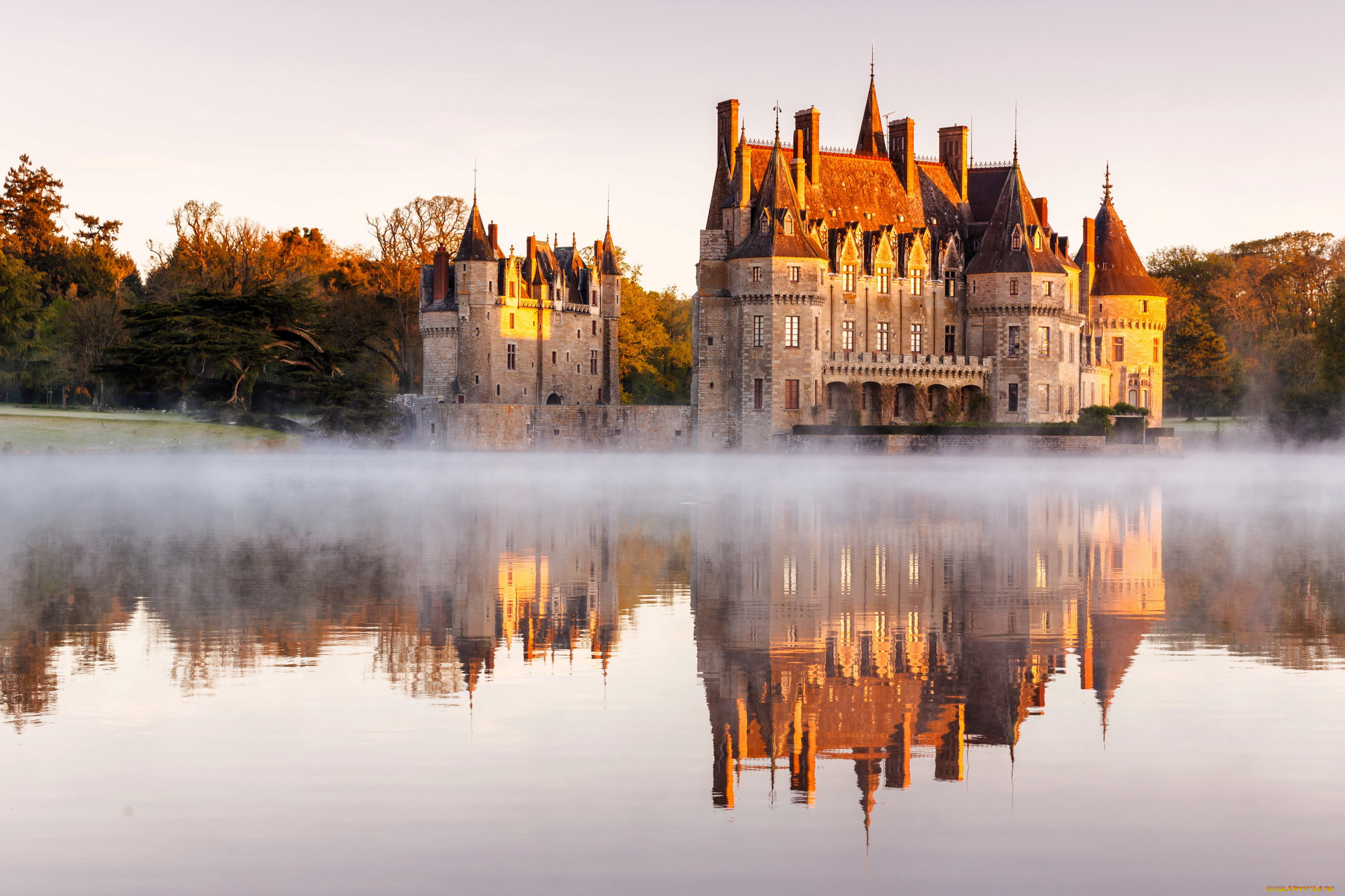 azay, le, rideau, castle, города, замки, франции, azay, le, rideau, castle