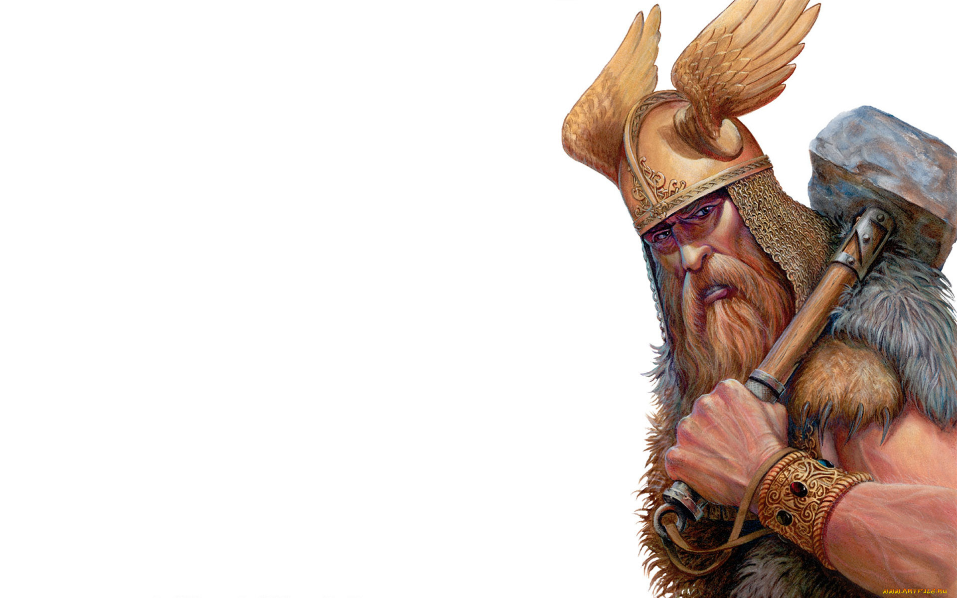 видео, игры, age, of, mythology, бог, шлем, молот