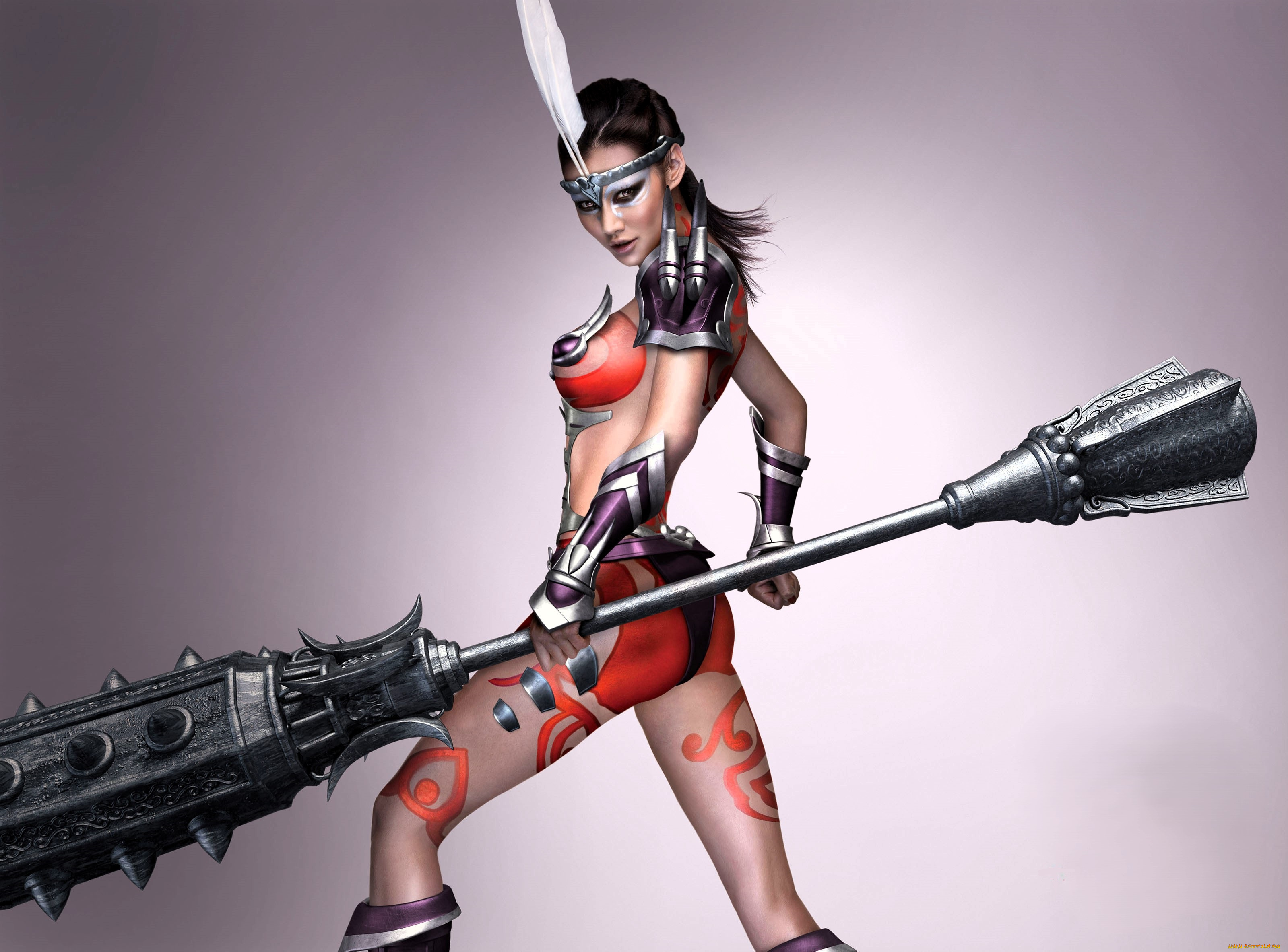 видео, игры, grand, warriors, девушка, перо, оружие