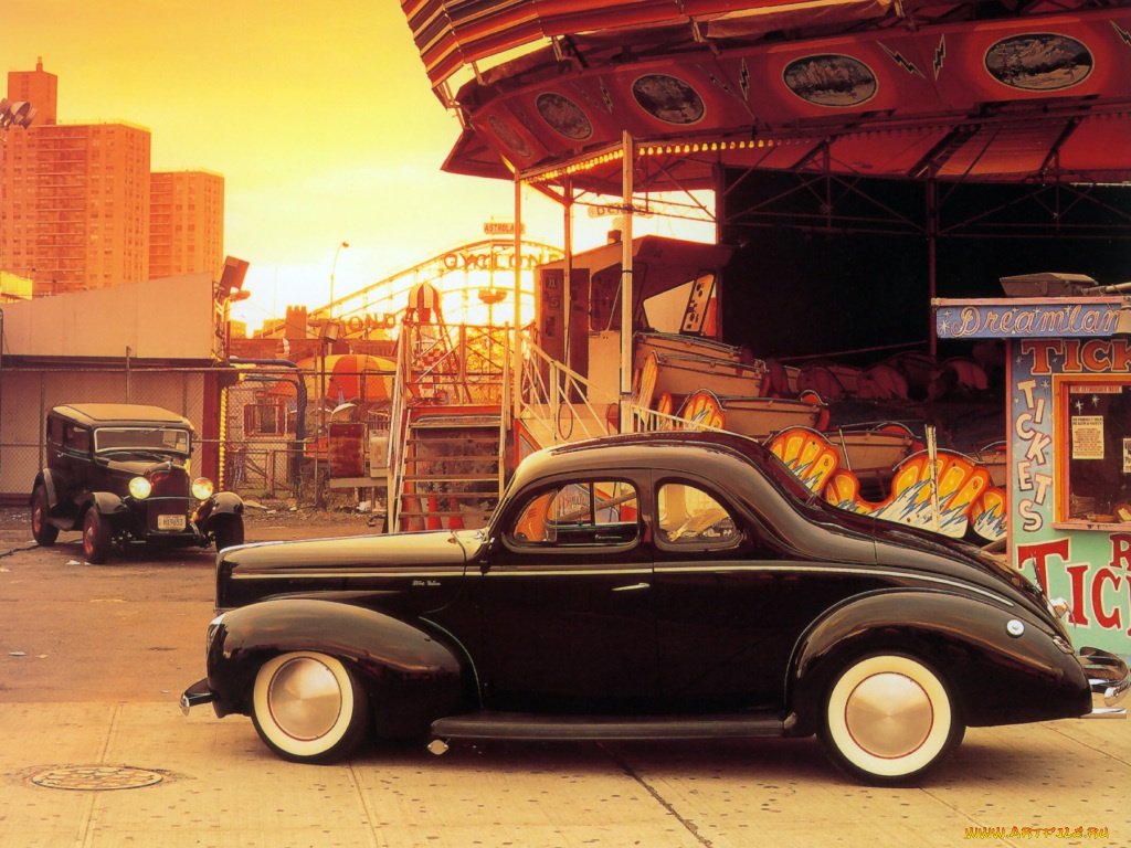 1940, ford, coupe, and, 1932, sedan, автомобили, custom, classic, car