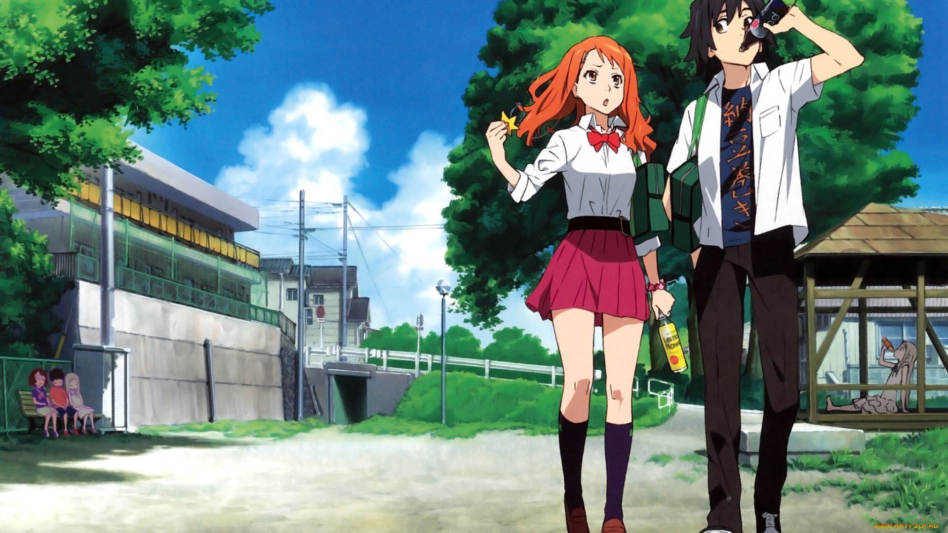 аниме, anohana, мальчик, девушка