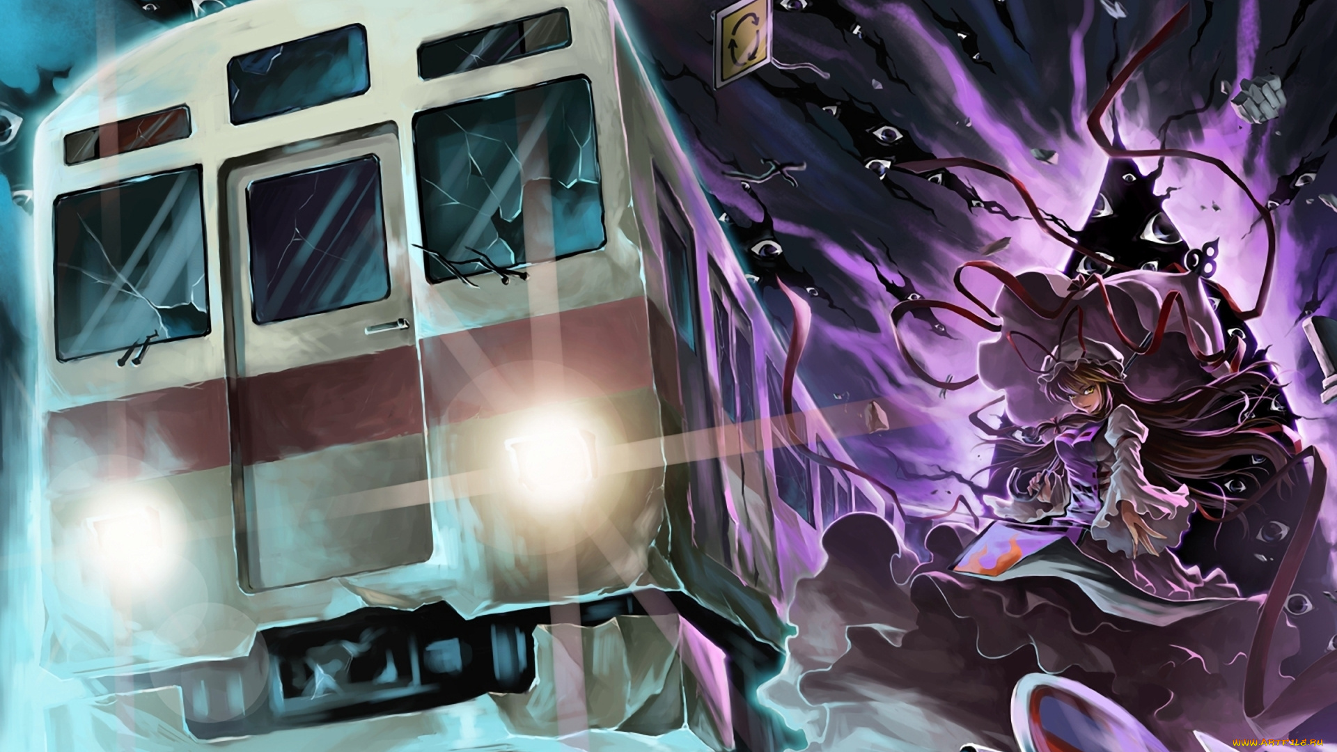 аниме, touhou, yukari, yakumo