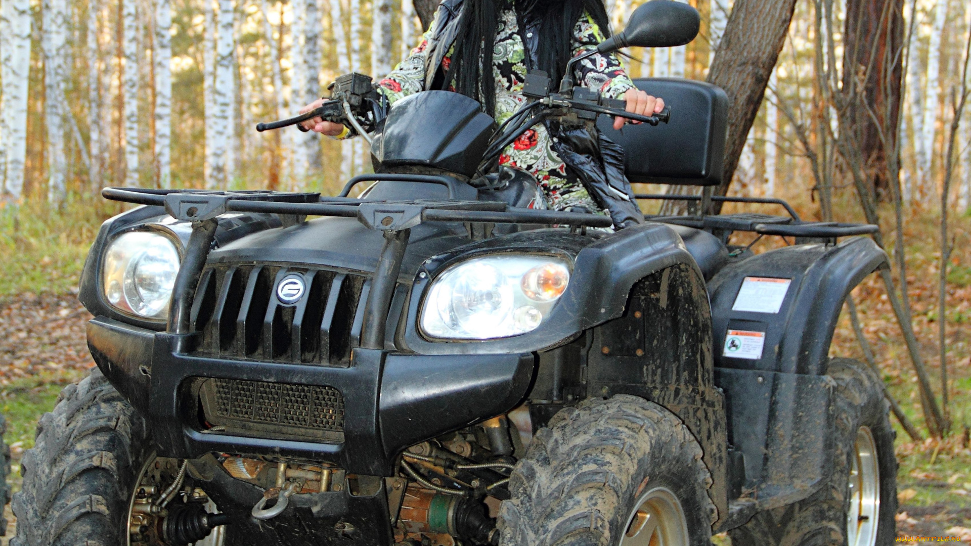 мотоциклы, мото, девушкой, квадроцикл