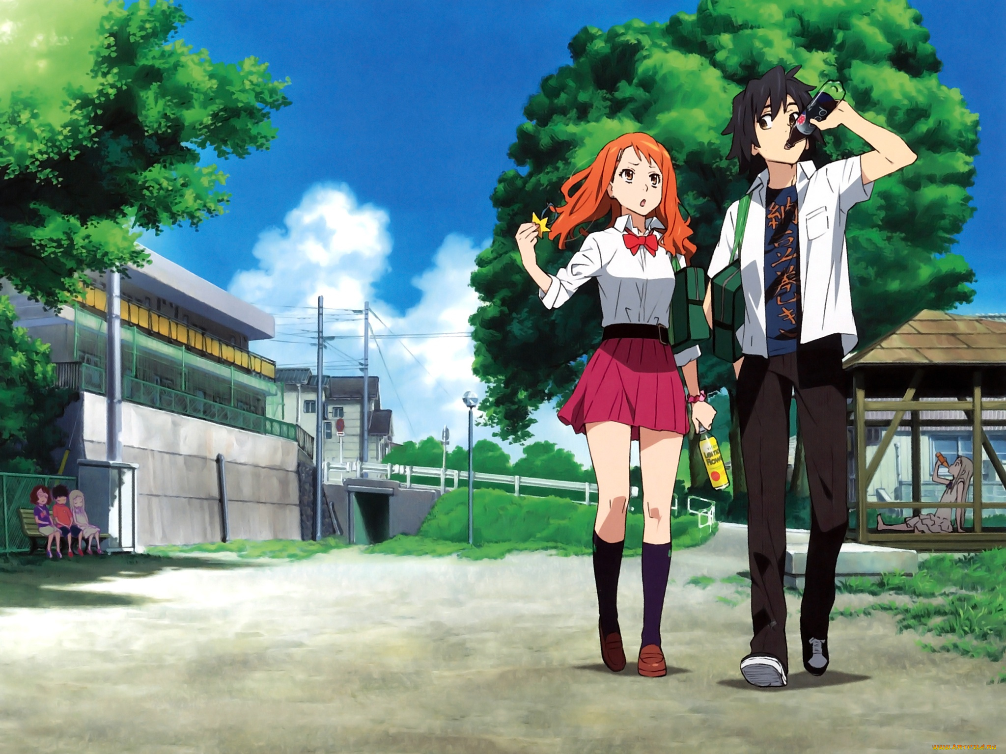 аниме, anohana, мальчик, девушка