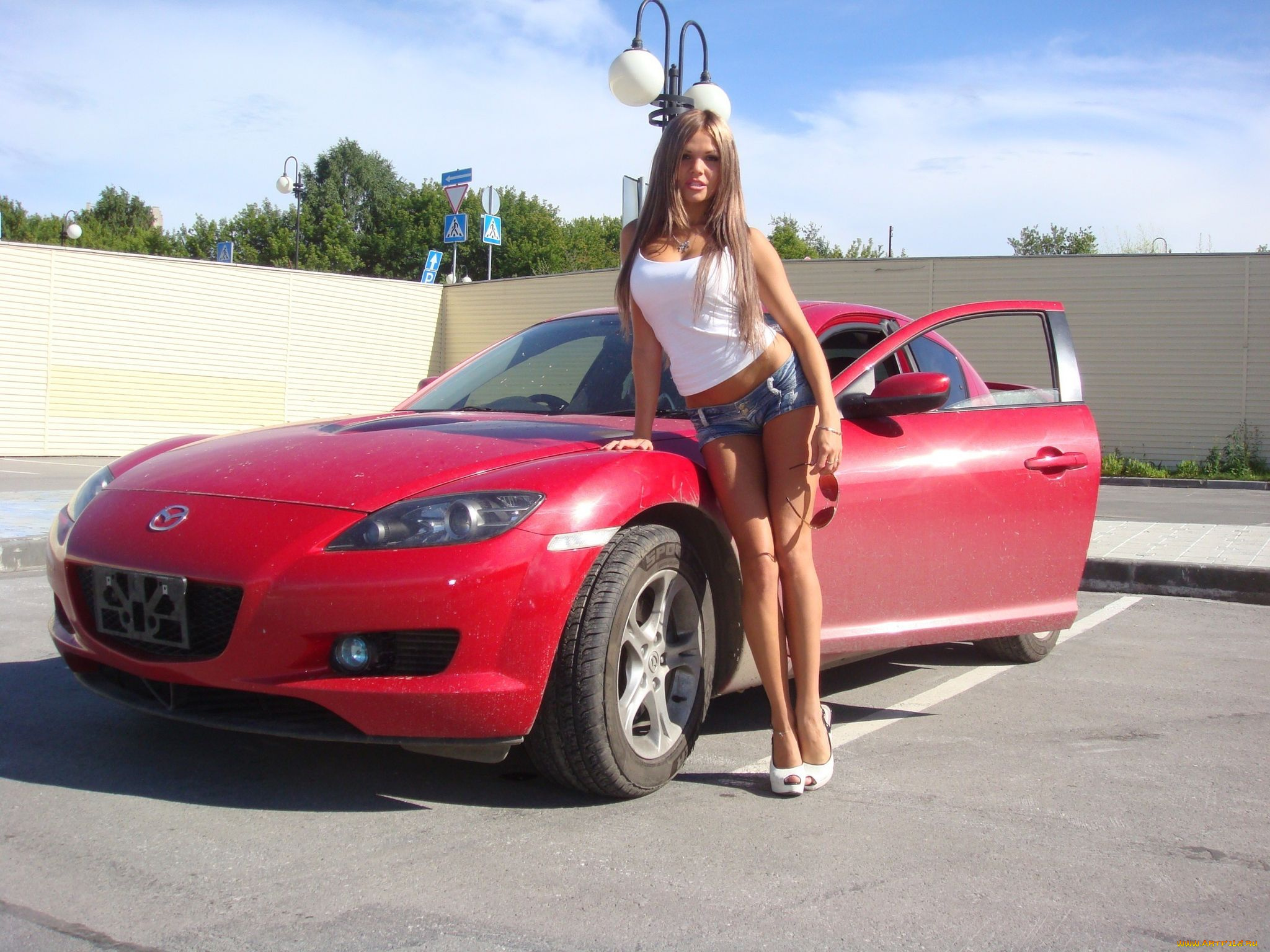 автомобили, авто, девушками, mazda, rx-8