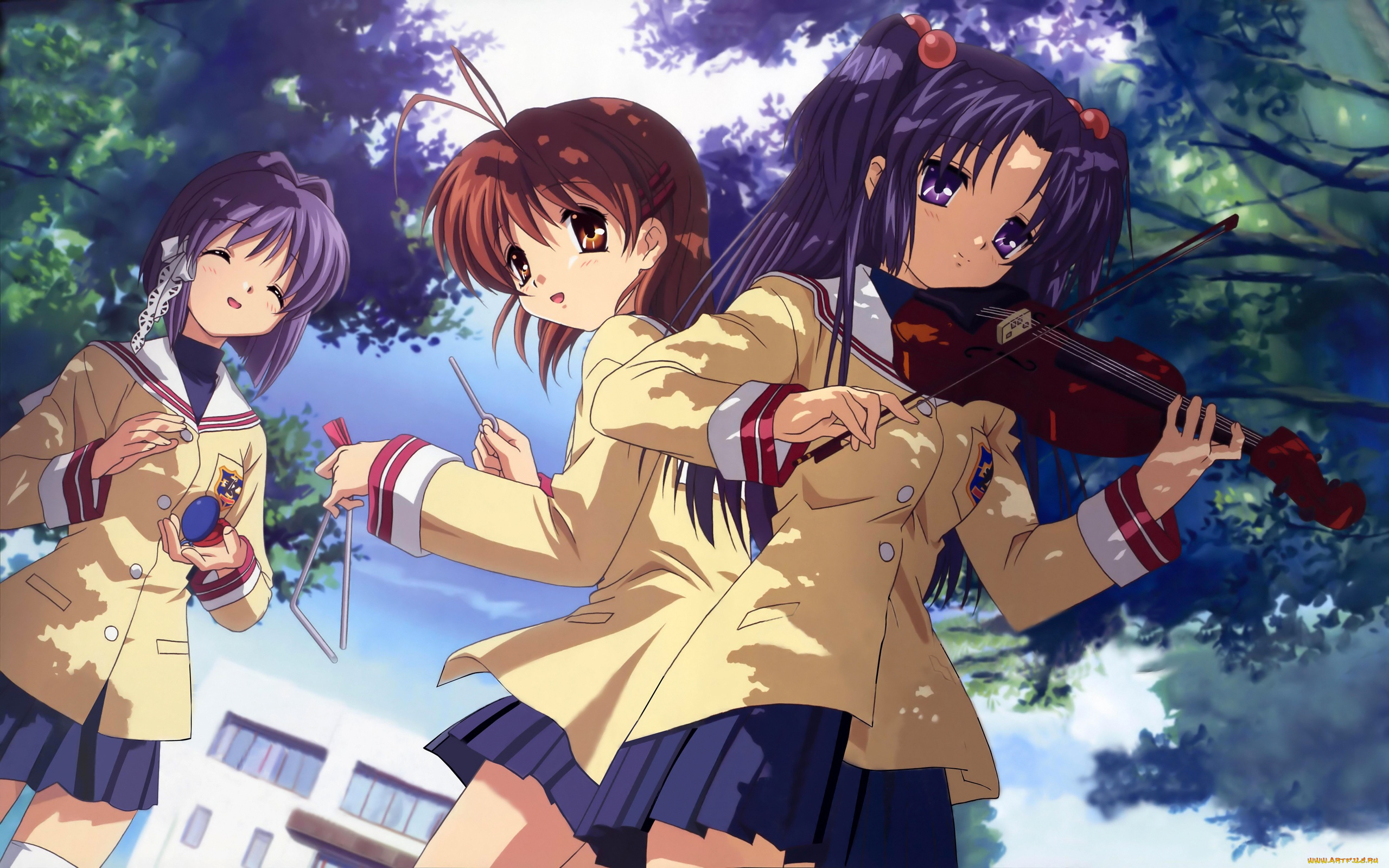 аниме, clannad, девушки