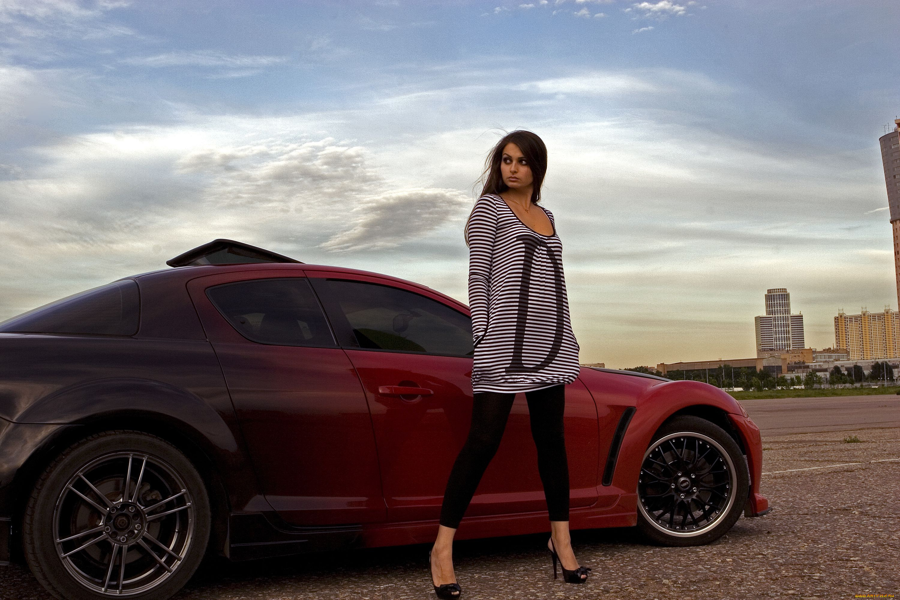 автомобили, авто, девушками, mazda