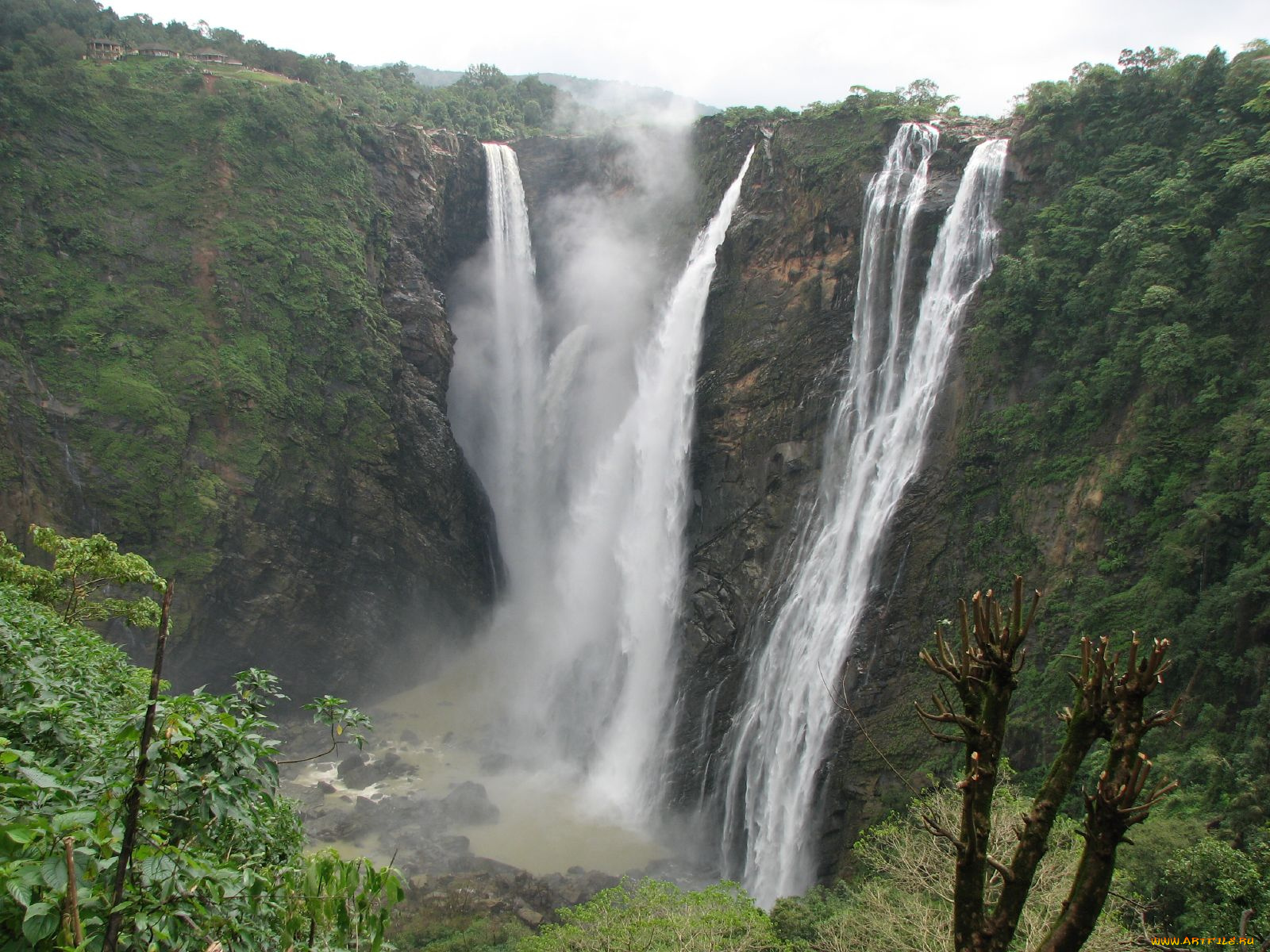 природа, водопады, поток