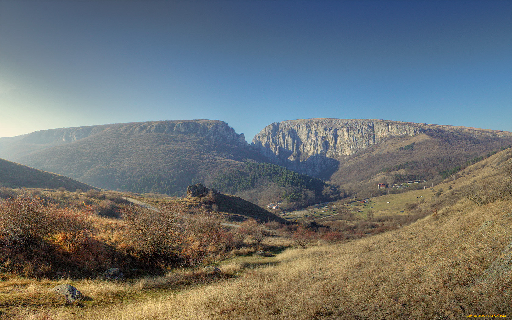 природа, горы, долина, осень