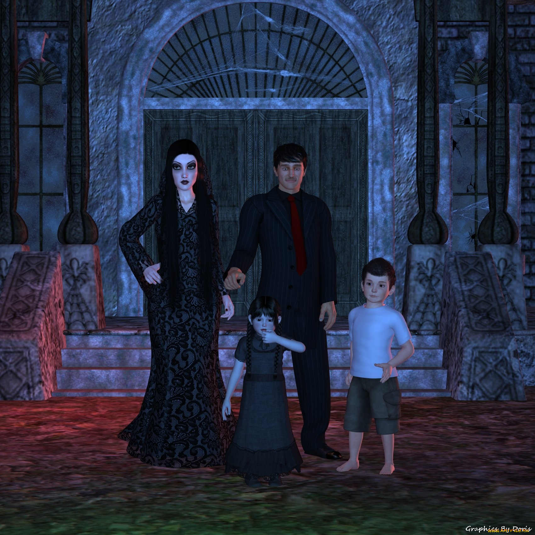 3д, графика, people, люди, the, family