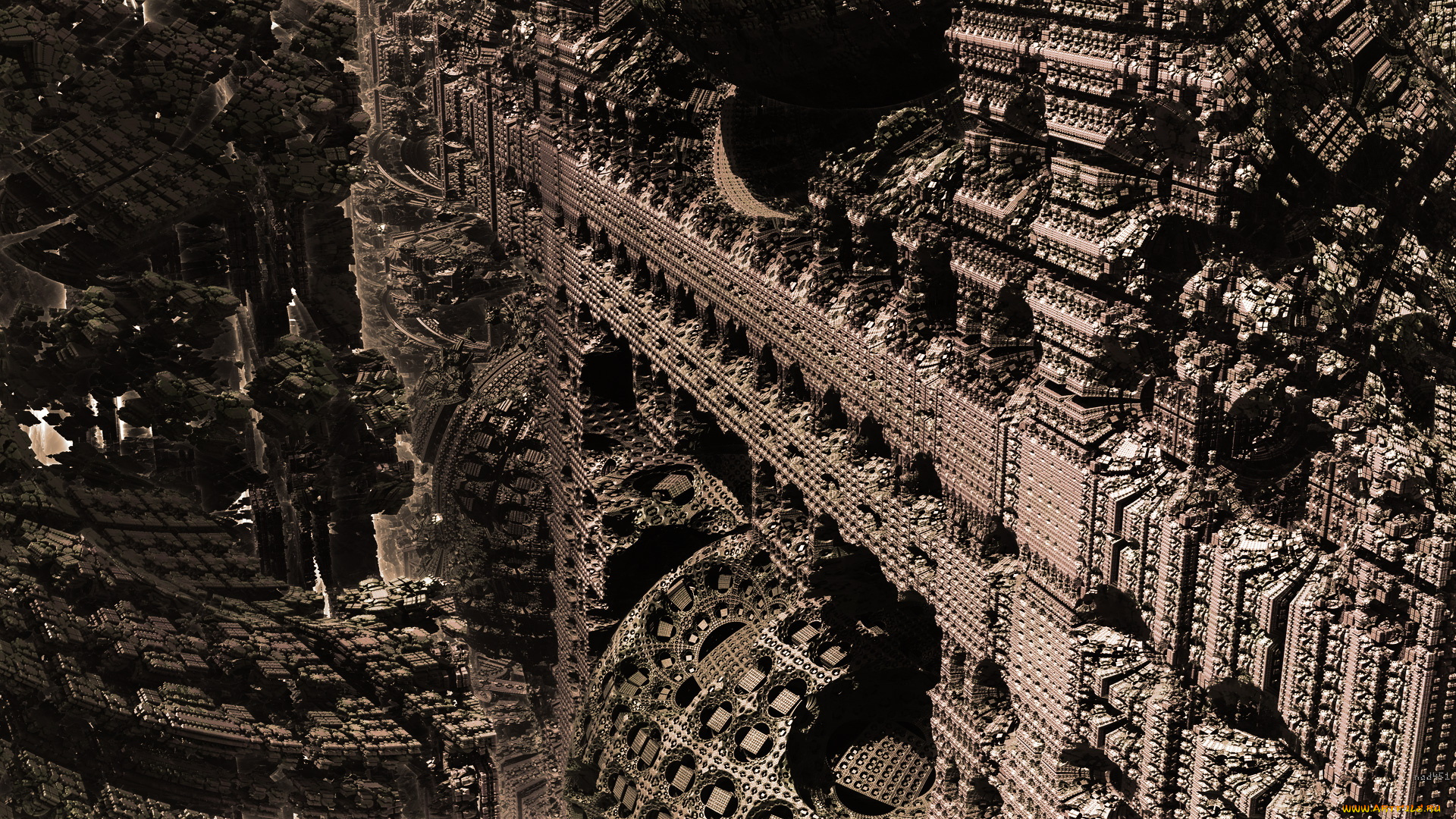 3д, графика, fractal, фракталы, фон, узор