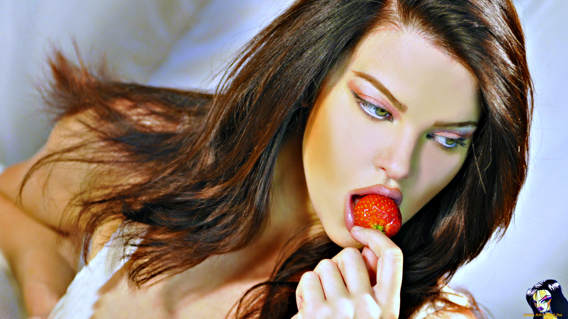 Dana, Hamm, девушки, модель, брюнетка, клубничка