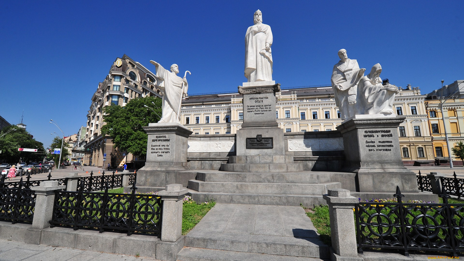 города, киев, украина, памятник, княгине, ольге