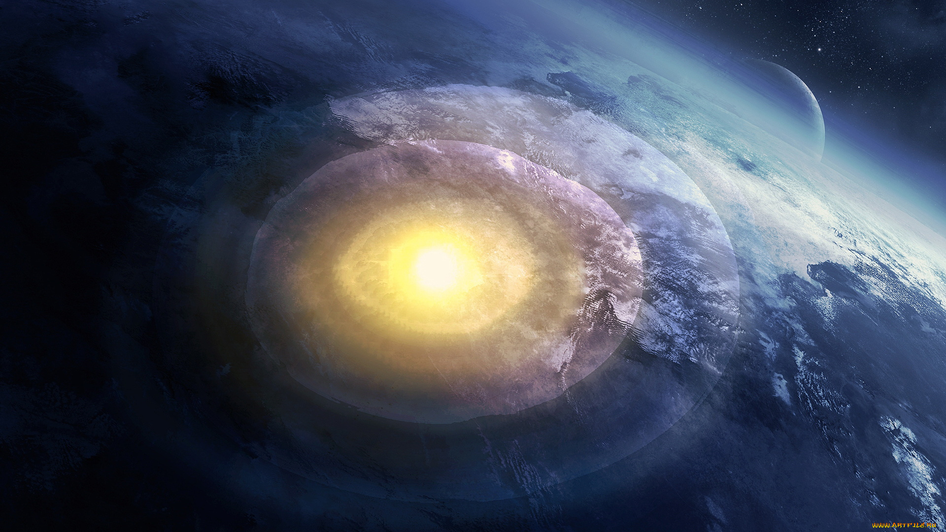 космос, арт, круги, взрыв, вселенная