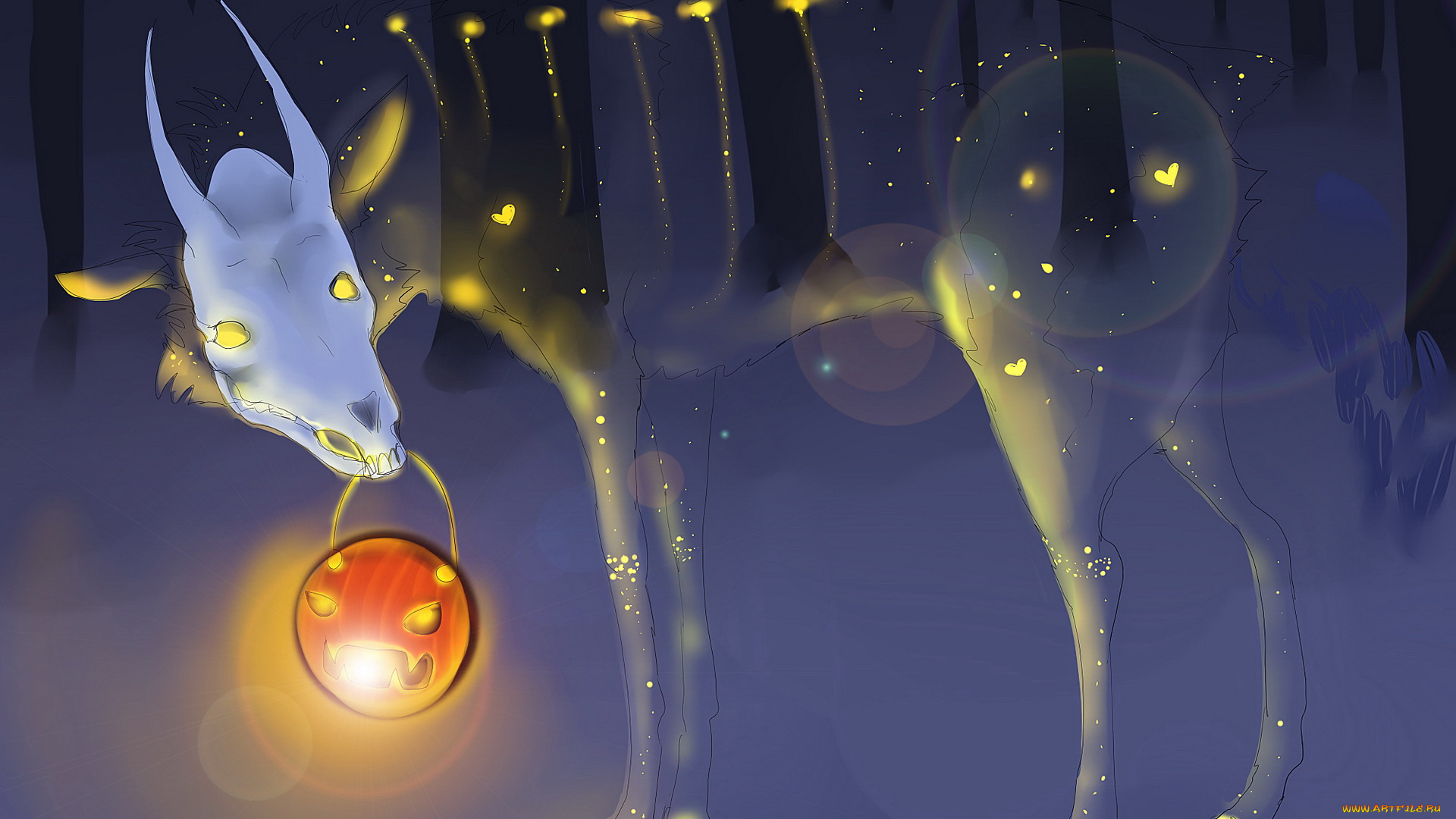 праздничные, хэллоуин, тыква, череп