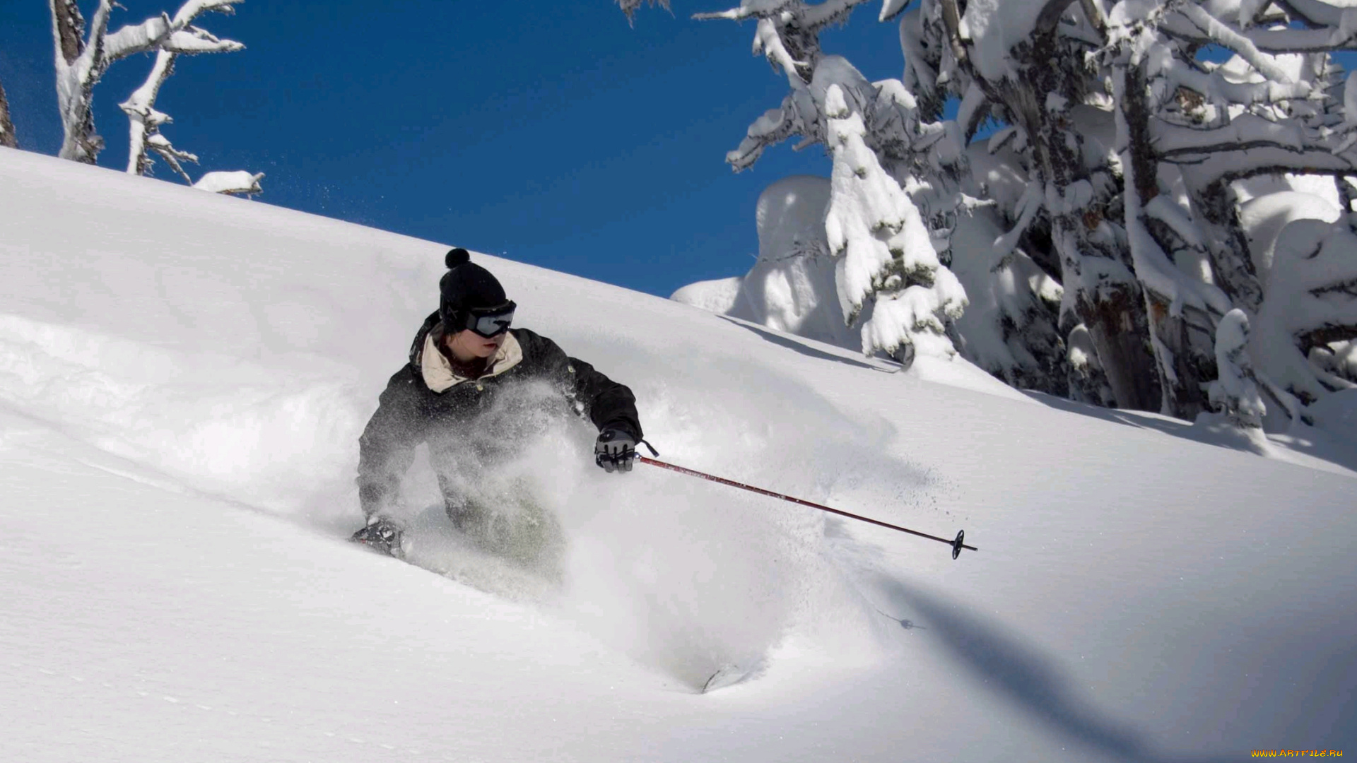 спорт, лыжный, снег