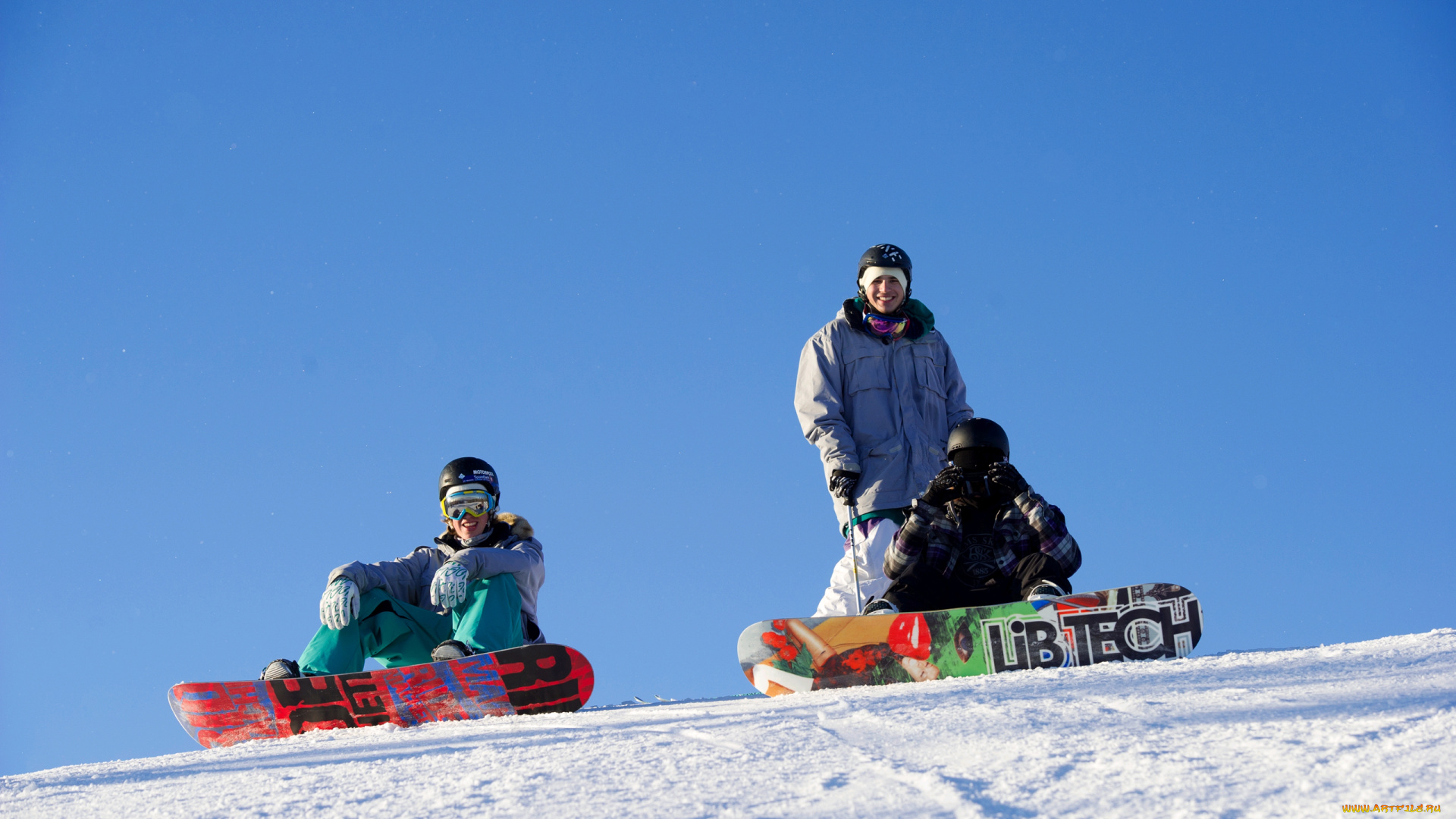 спорт, сноуборд, снег, спуск