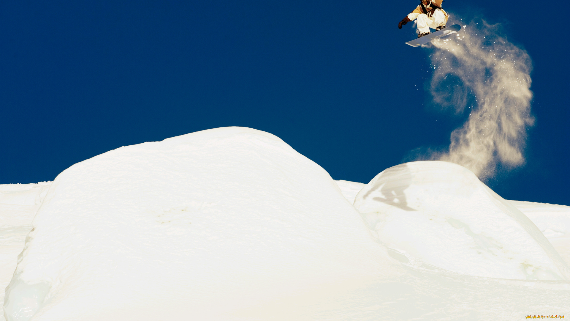 спорт, сноуборд, снег, спуск