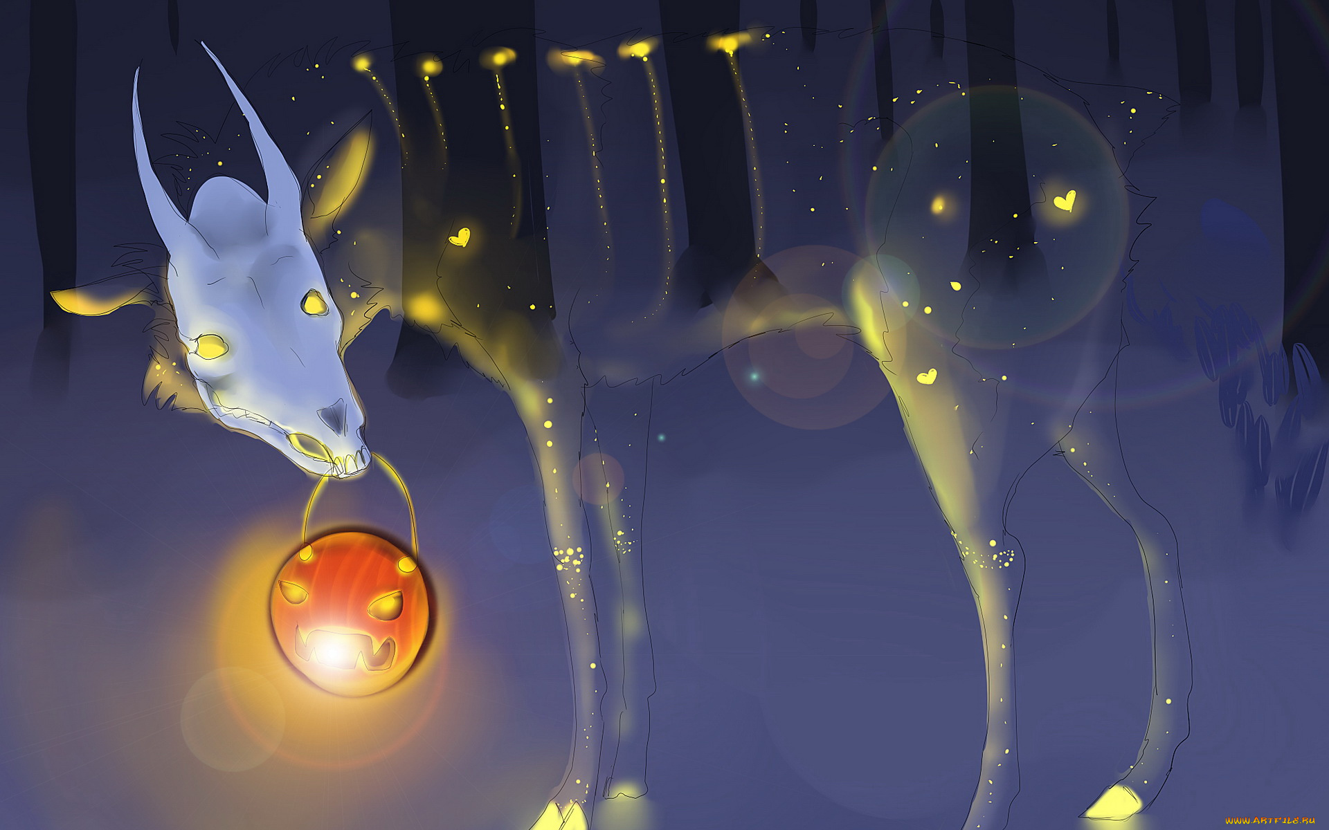 праздничные, хэллоуин, тыква, череп