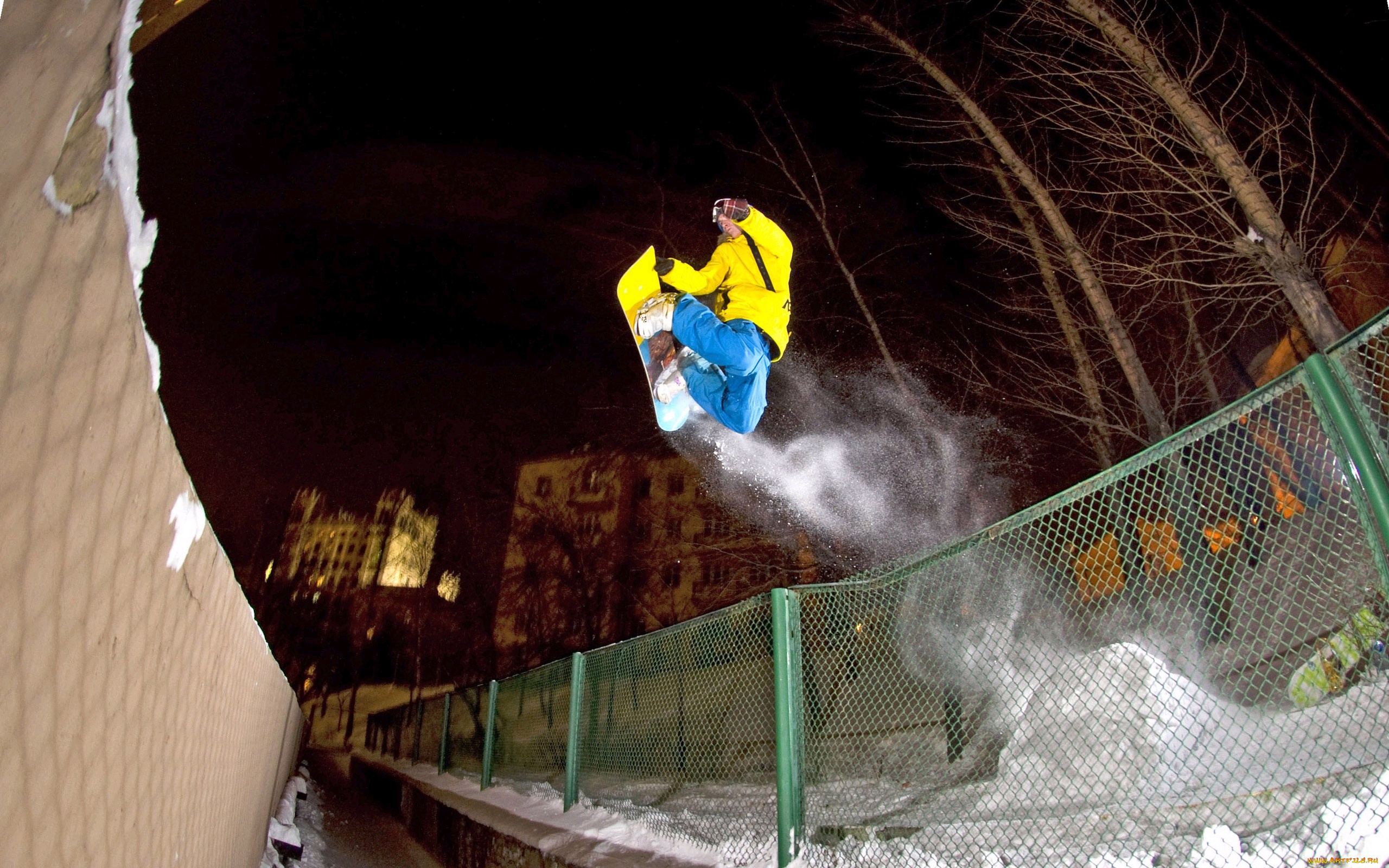 спорт, сноуборд, снег, спуск