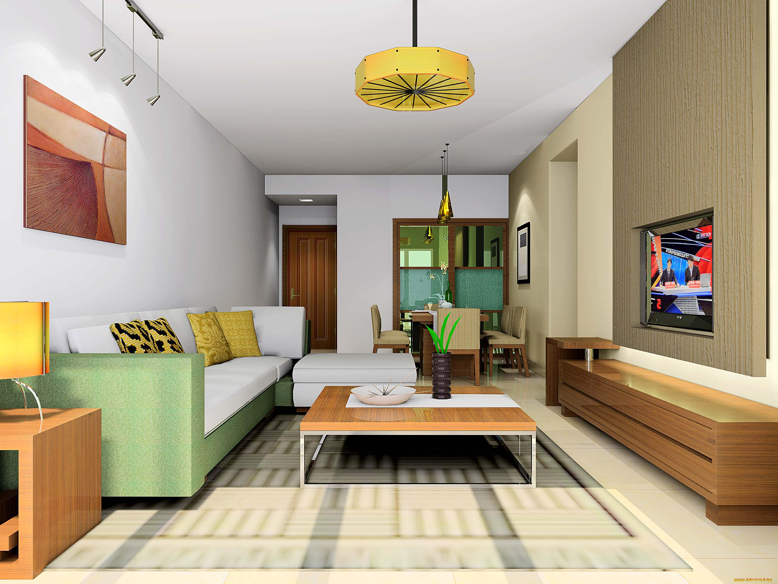 3д, графика, realism, реализм, стулья, стол, комната