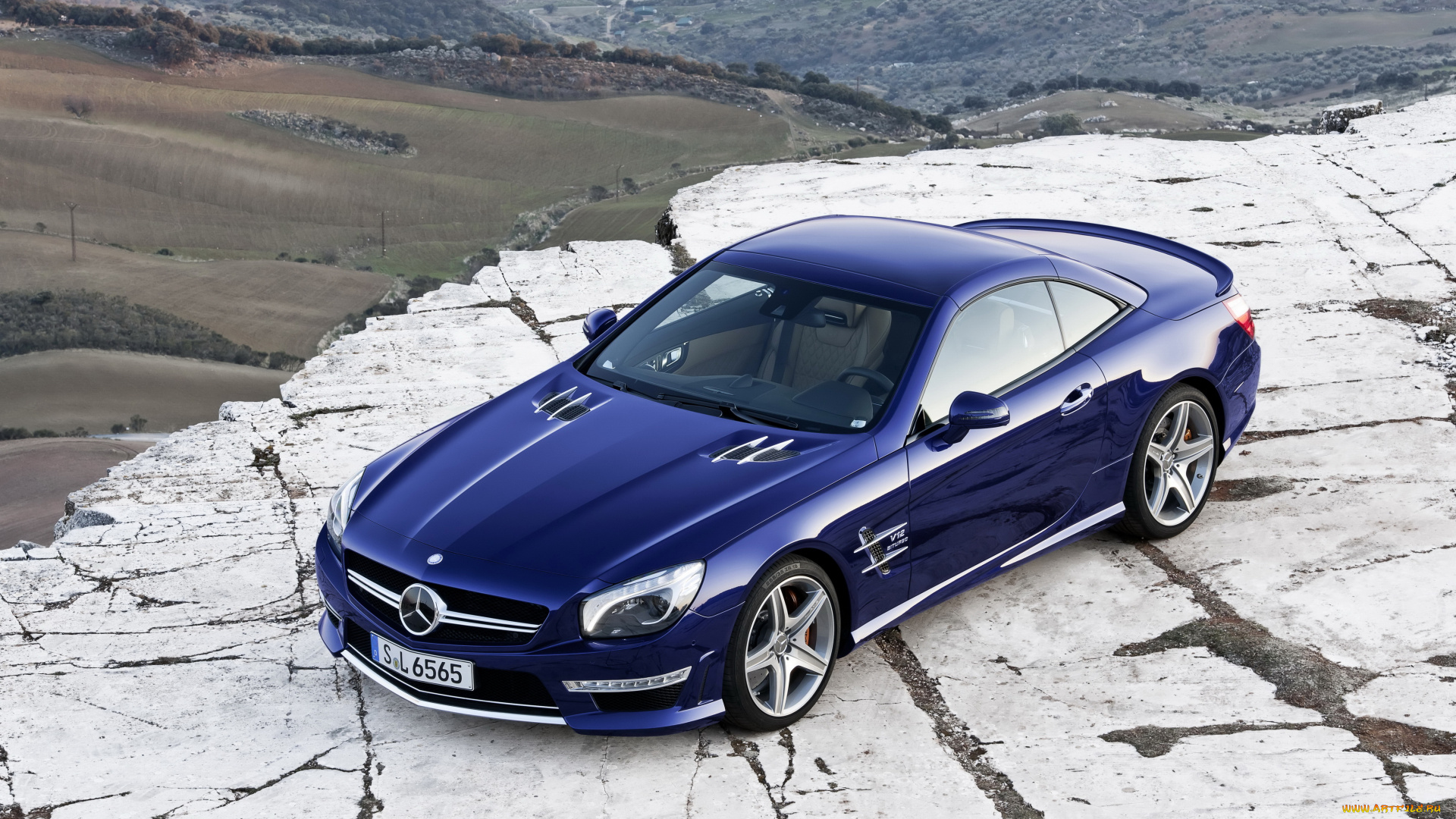 2012, mercedes, benz, sl65, amg, автомобили, синий, mercedes-benz