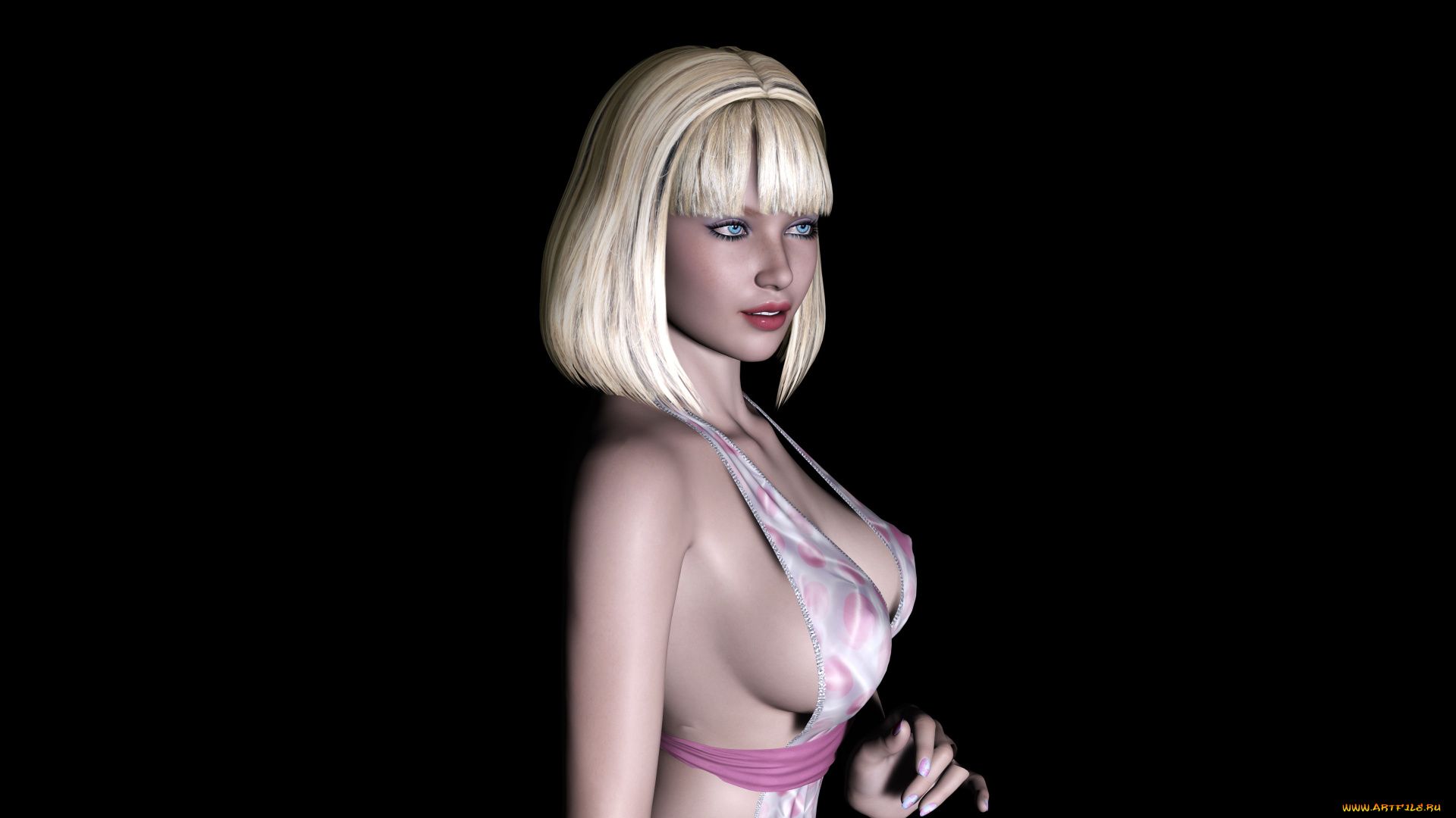 3д, графика, people, люди, девушка, взгляд