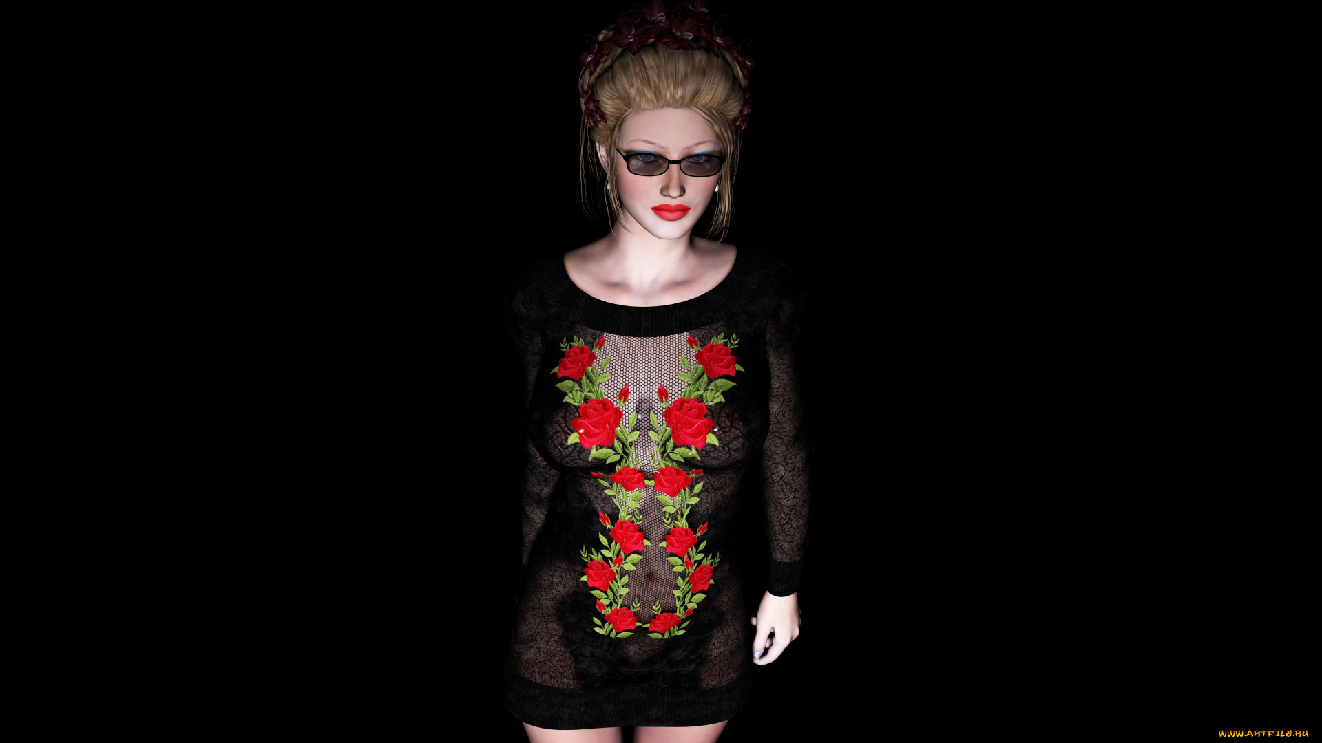 3д, графика, people, люди, девушка, взгляд