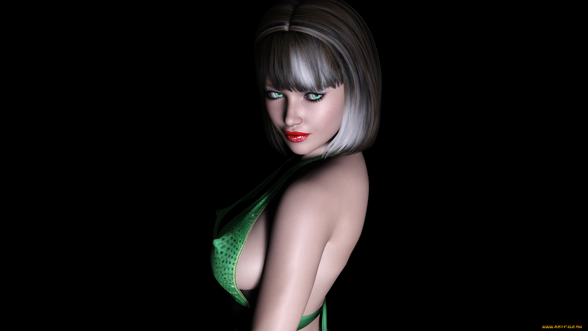 3д, графика, people, люди, девушка, взгляд