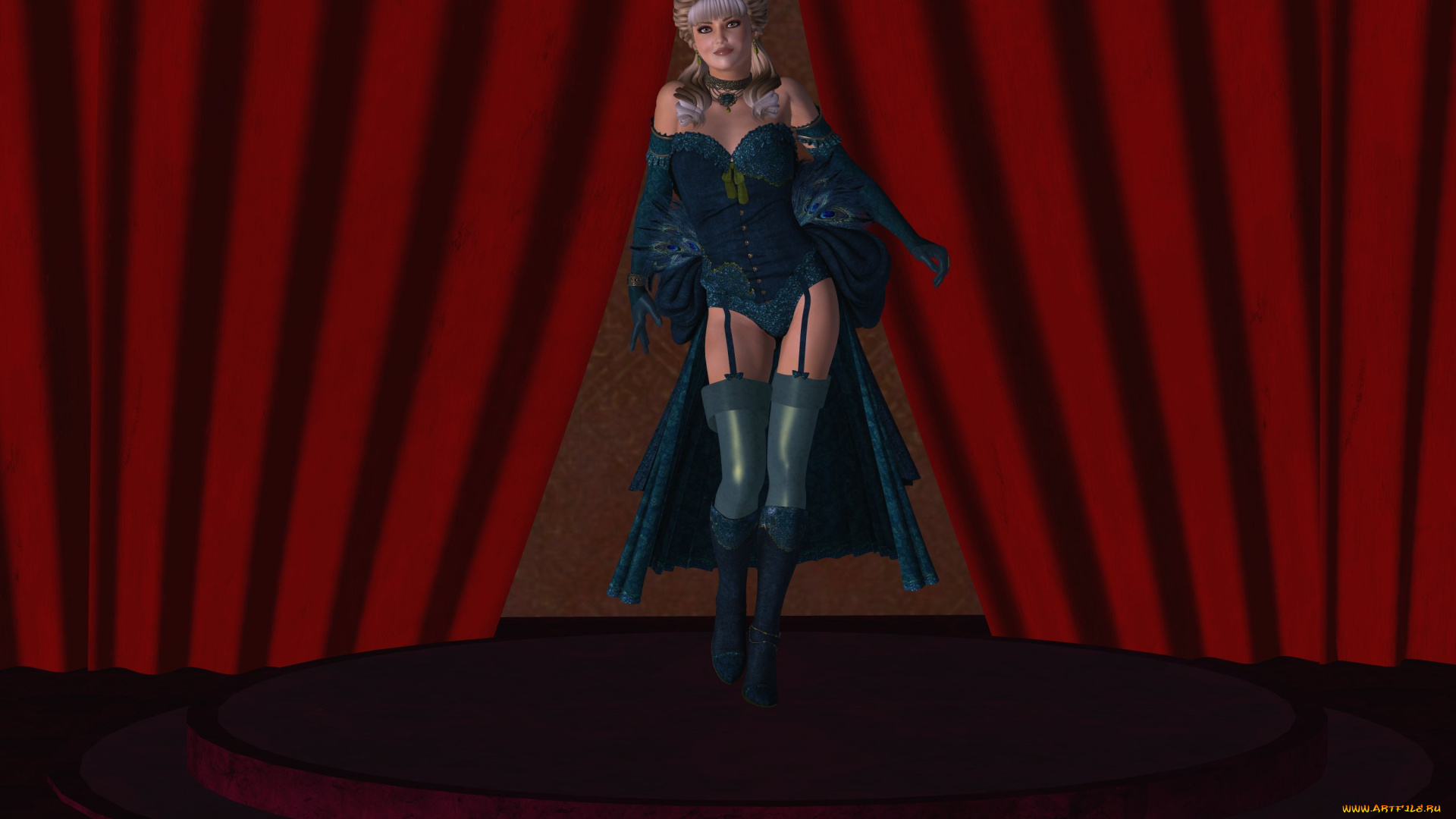 3д, графика, people, люди, шторы, девушка