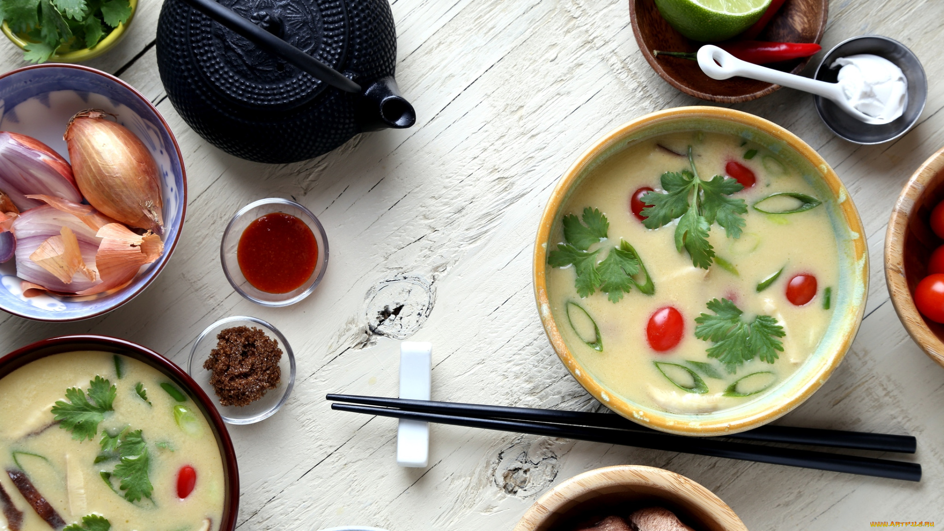 еда, первые, блюда, соус, шиитаке, крем-суп